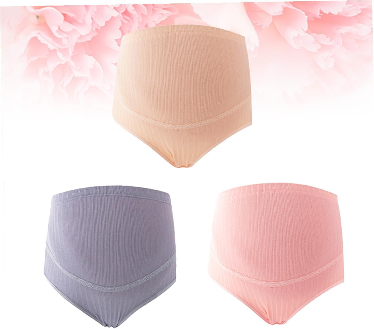 3Pcs High Waist Maternity Underwear Maternity Pants Cotton Panties for Pregnant Women Shapewear for Women Random Color image number 6