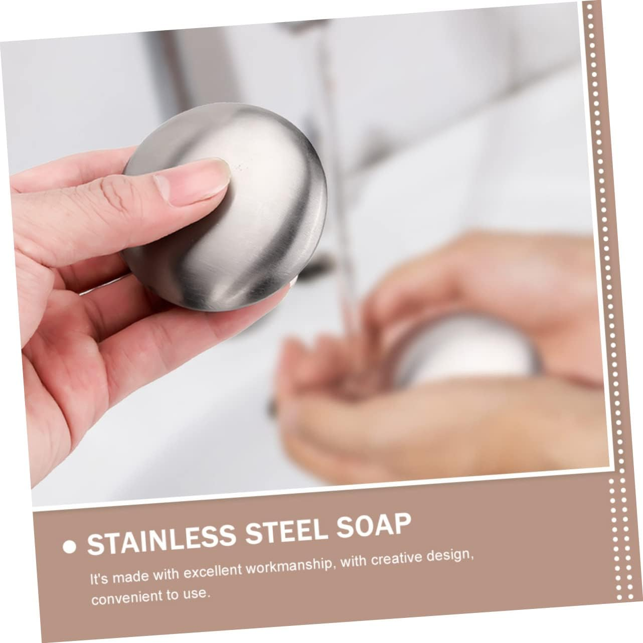 BUTIFULSIC Stainless Steel Soap Bar Steel Soap for Fridge Odor Absorbing for Cooking Fish Smell image number 4