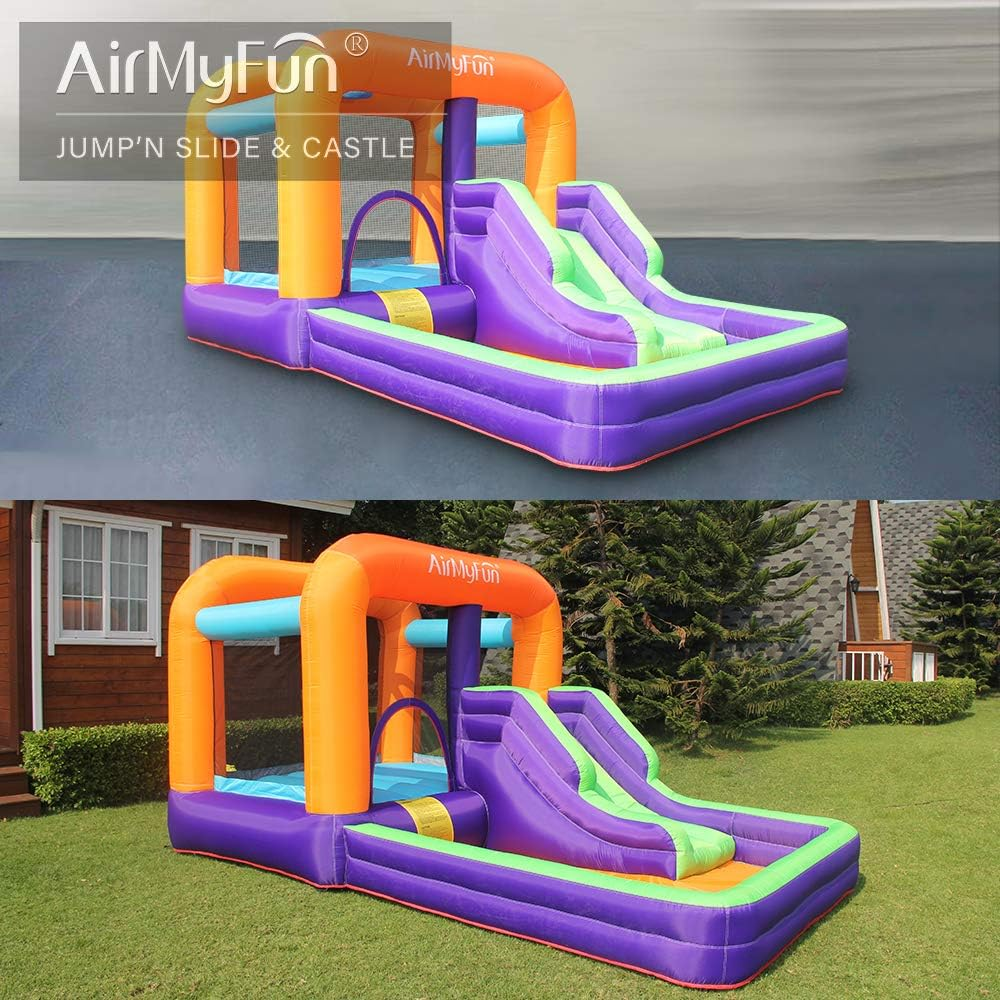 Airmyfun Inflatable Bounce House,Inflatable Kids Slide,Jumping Bouncing House with Air Blower, Suitable for Playing Outdoor Garden image number 5