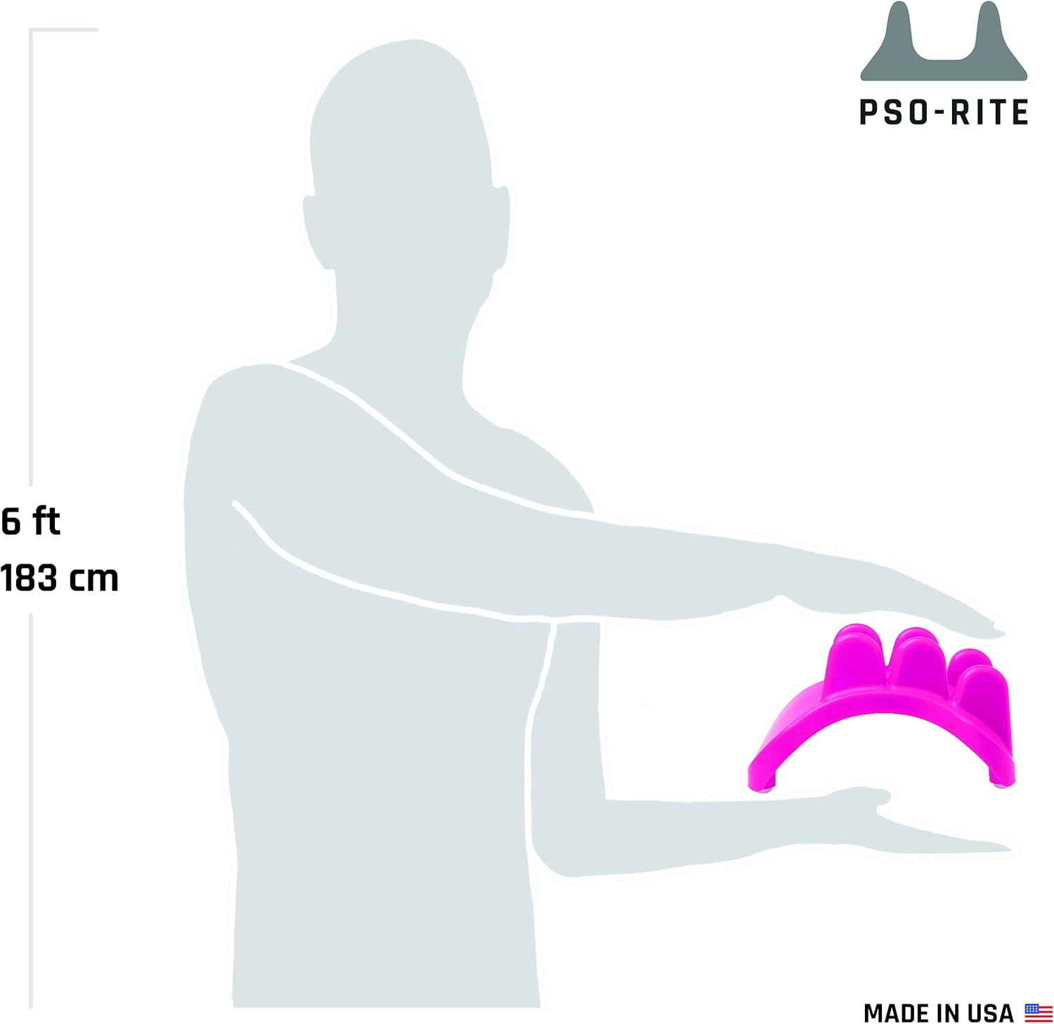 PSO NECK Muscle Release Tool and Neck Massager - Neck Tension Reliever and Personal Self Massager - Sunset Red image number 3