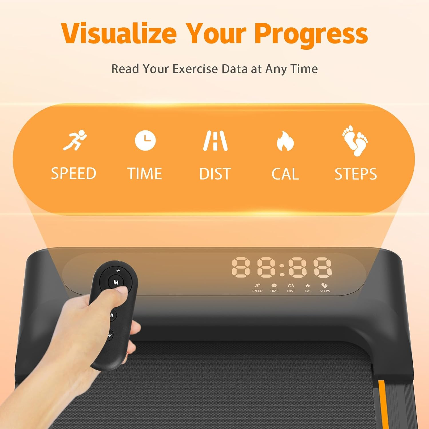 Advwin 3 in 1 Walking Pad Treadmill, under Desk Treadmill for Jogging & Walking, Compact Portable Walking Running Machine with Shock Absorption & Non-Slip for Home&Office | LED Display |Quiet Motor image number 2