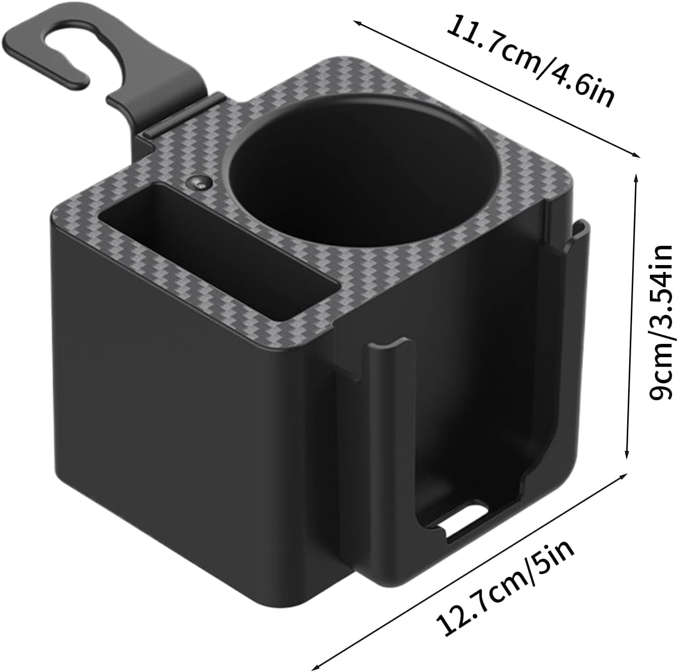 Cup Holder for the Back Seats in the Car, Headrest Drink Holder, Storage Hook, Organiser with Drink Holder & Tray for Snacks and Travel Utensils in the Rear Area image number 6