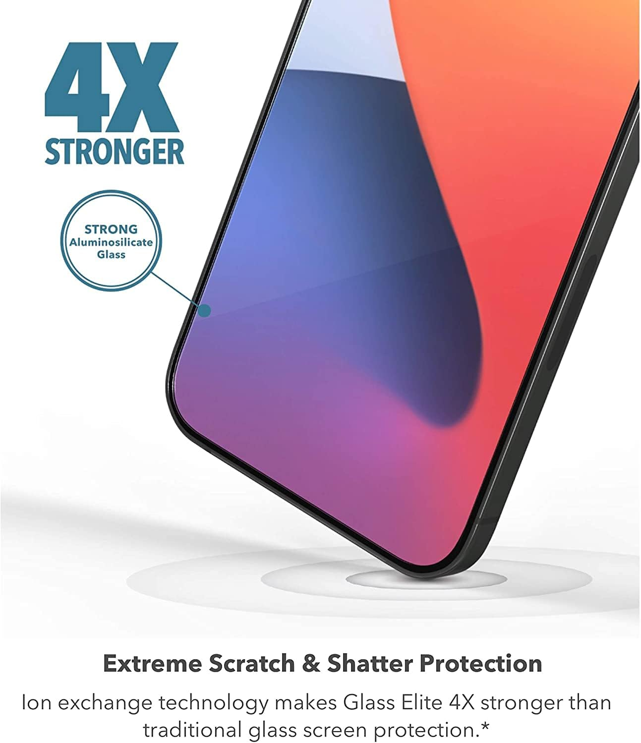 ZAGG Invisibleshield Glass Elite+ plus Screen Protector for Iphone 12 and Iphone 12 PRO &ndash; Strongest Tempered Glass, Smudge-Free Clearprint, Extreme Shatter, Impact and Scratch Protection Transparent image number 3