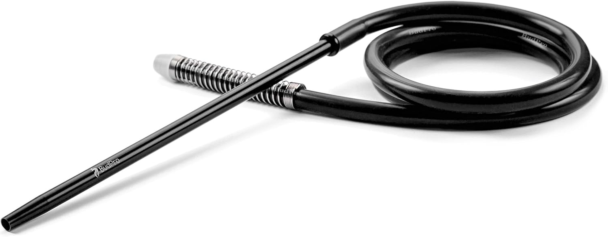 Silicone Hose 72In with Aluminium Handle & Anti-Flex Spring &ndash; Durable Flexible Tube (Black) image number 2