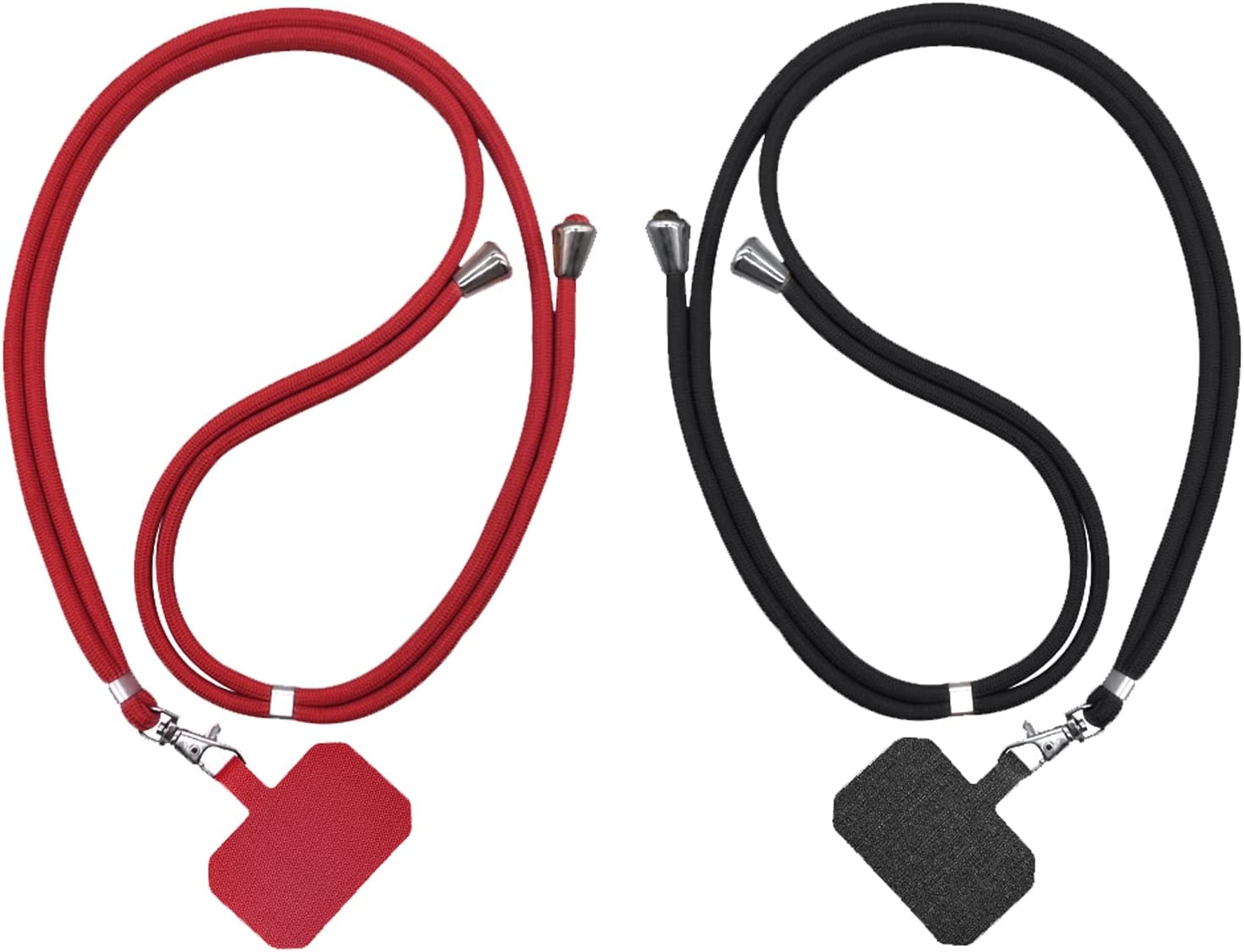 Universal Cell Phone Strap (2 Pack), Crossbody Phone Lanyards for Neck Adjustable Wrist Straps as Phone Grip Compatible with Most Phone Cases,Yellow Light Grey