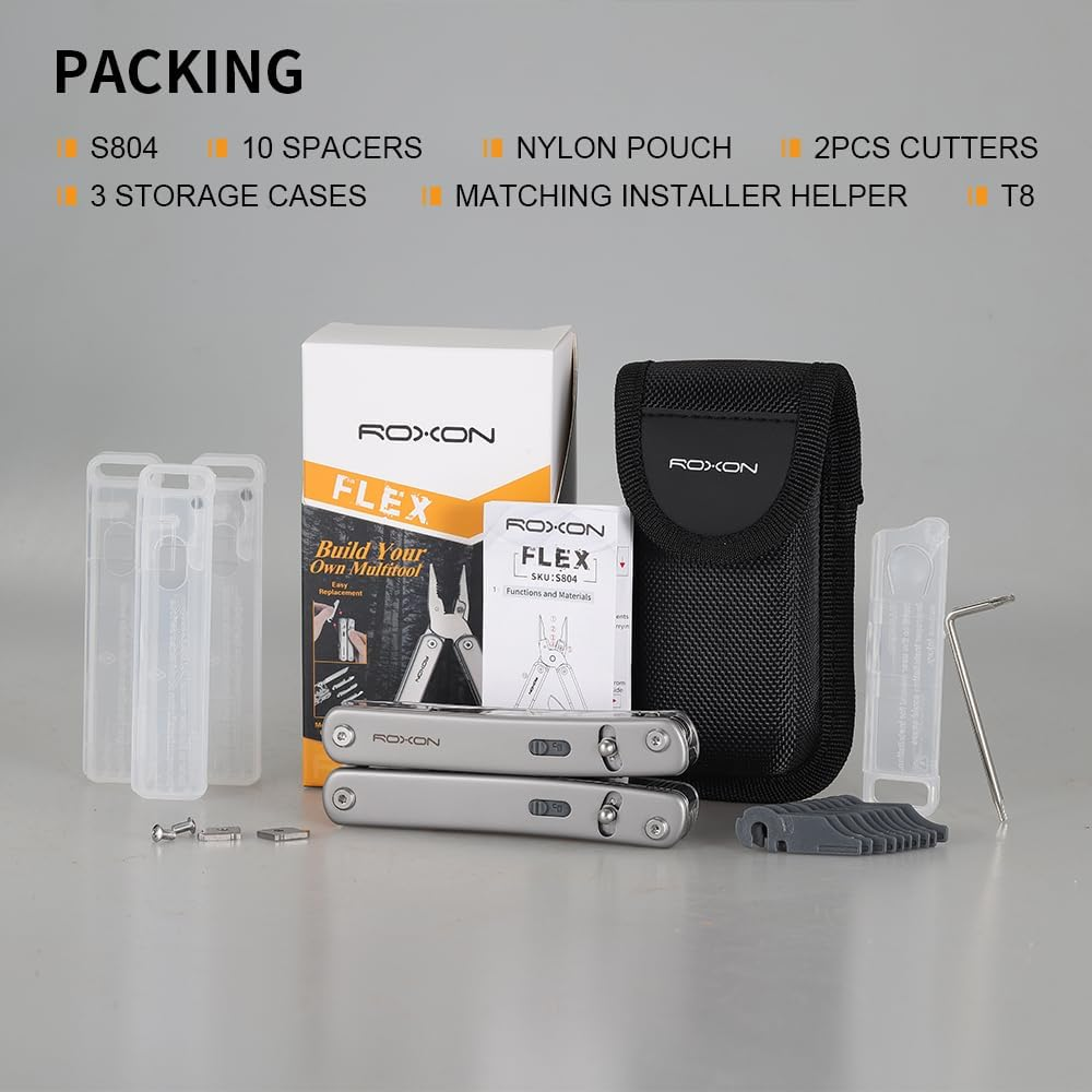 Roxon S804 Flex Multi Tool Open-Source Modular Design and Customizable Multitool for Everyday Carry (EDC), Hobbies & Outdoors image number 2