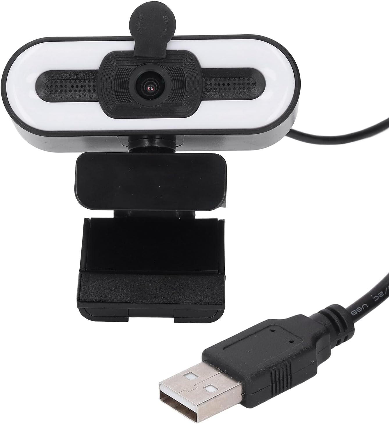 1080P HD Webcam with Microphone, Computer Web Camera Wide Angle with Adjustable Ring Light for for OS X, USB Webcam for Video Streaming Conference image number 6