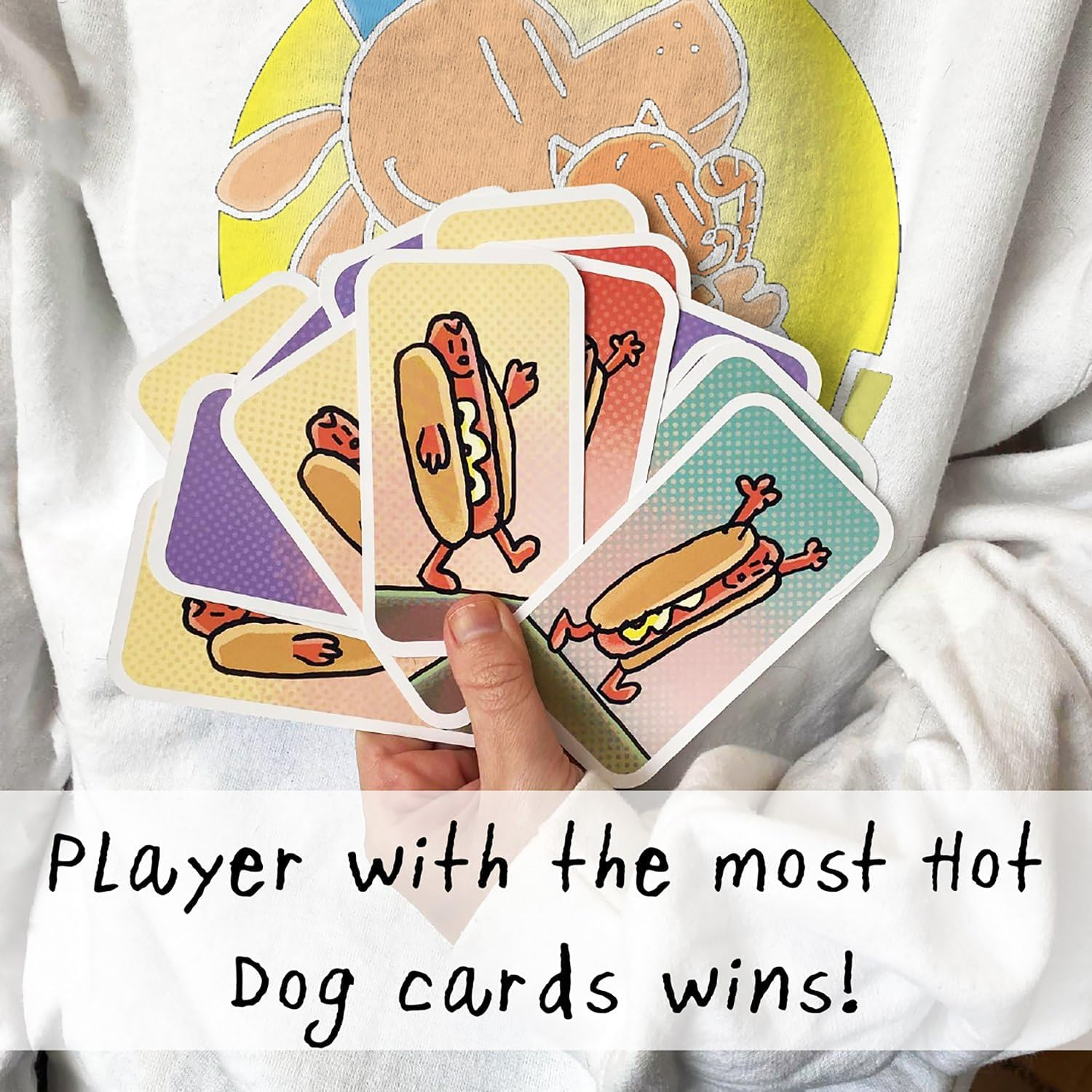 University Games the Hot Dog Card Game for Ages 5 and Up, 2 to 4 Players Based on the Dog Man Books by Dav Pilkey (07011), Yellow image number 5