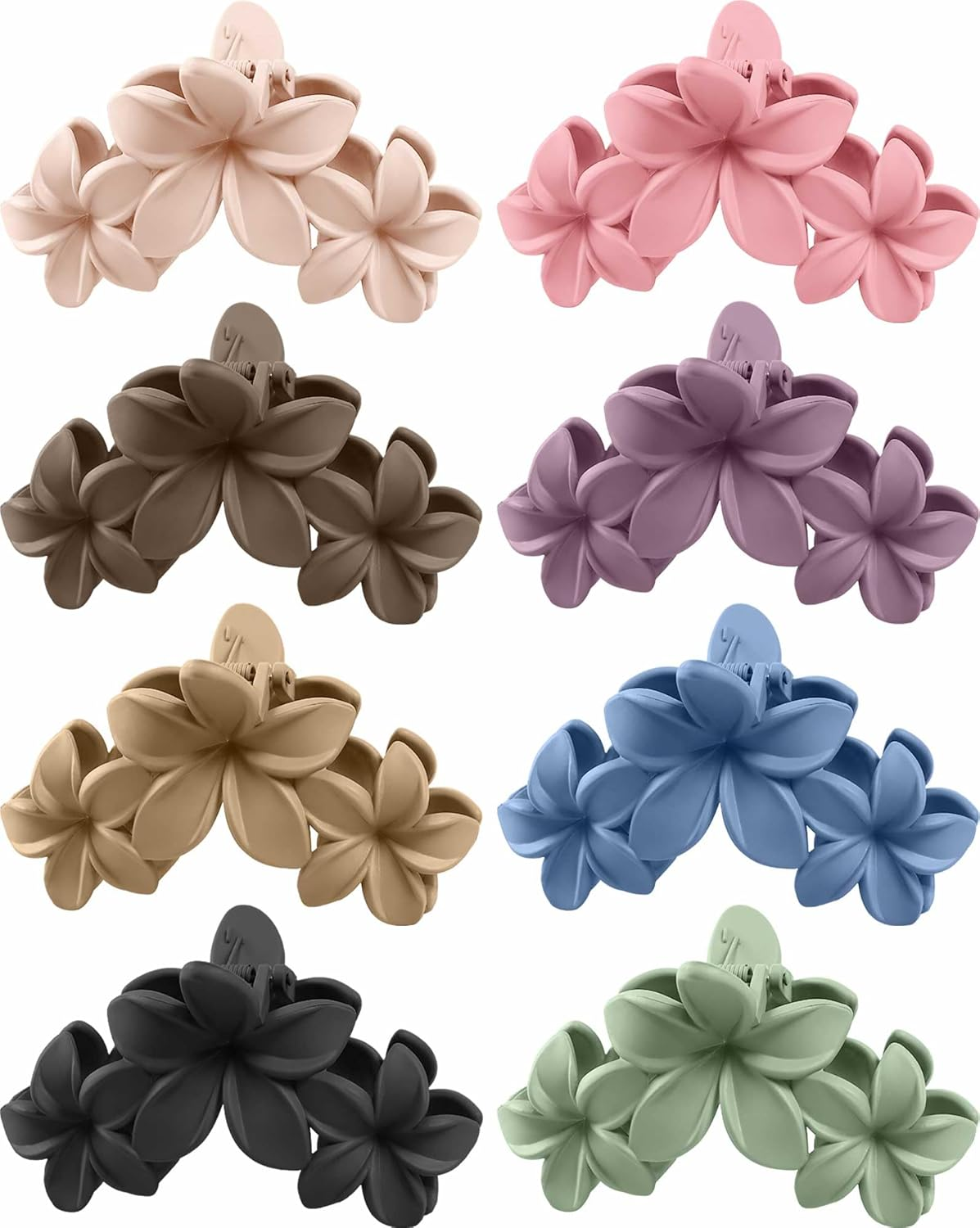 PROPOG Flower Hair Clip Large Pack of 8 Hair Clip Flower for Thick Thin Hair Non-Slip Flower Hair Clip Women'S Elegant Hair Accessories for Women Girls image number 1