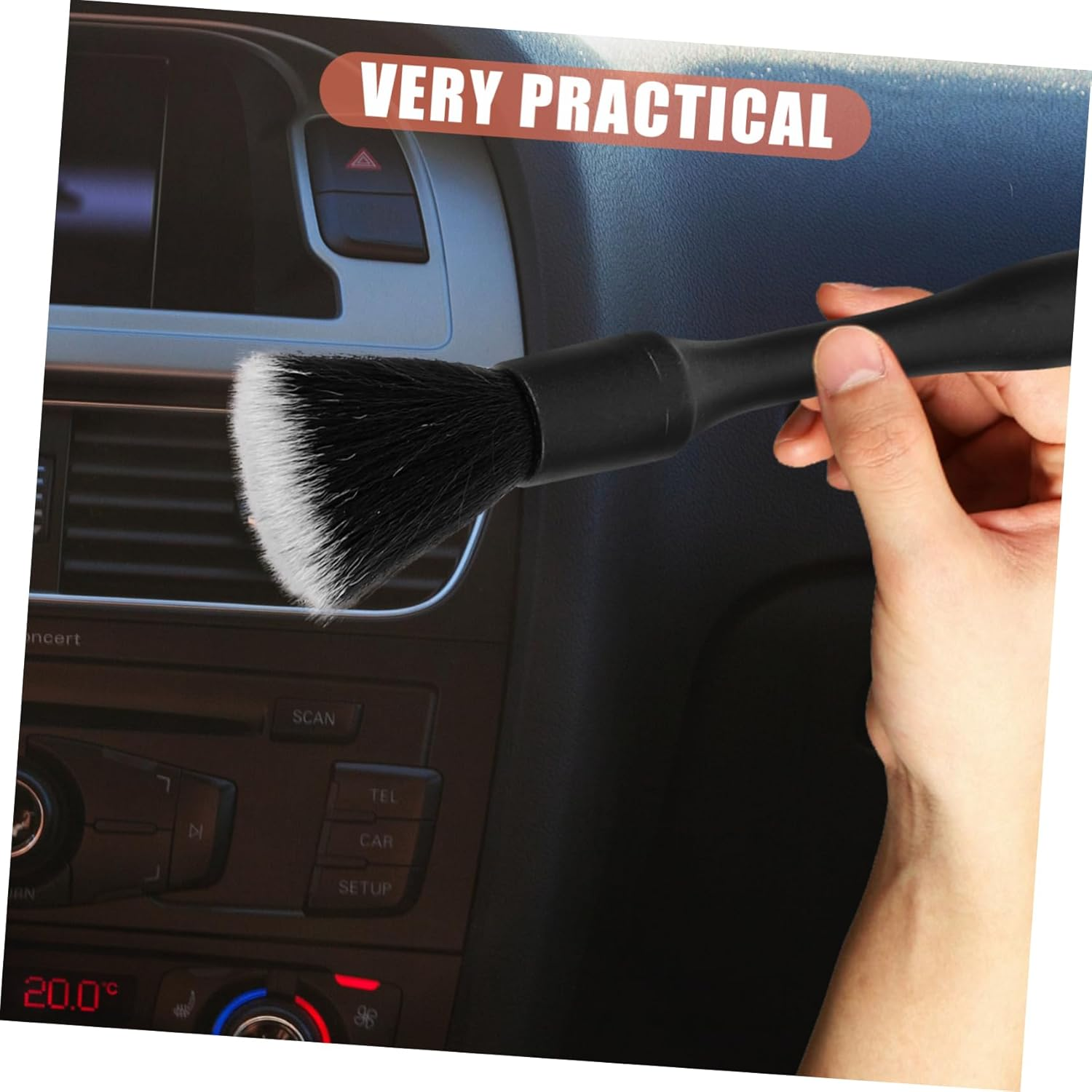 NULYLU Car Detailing Brush Kit 3Pcs Soft Bristle Wheel Rim and Interior Cleaning Brushes Automotive Vehicle Detailing Supplies for Car and Motorcycle Care image number 1