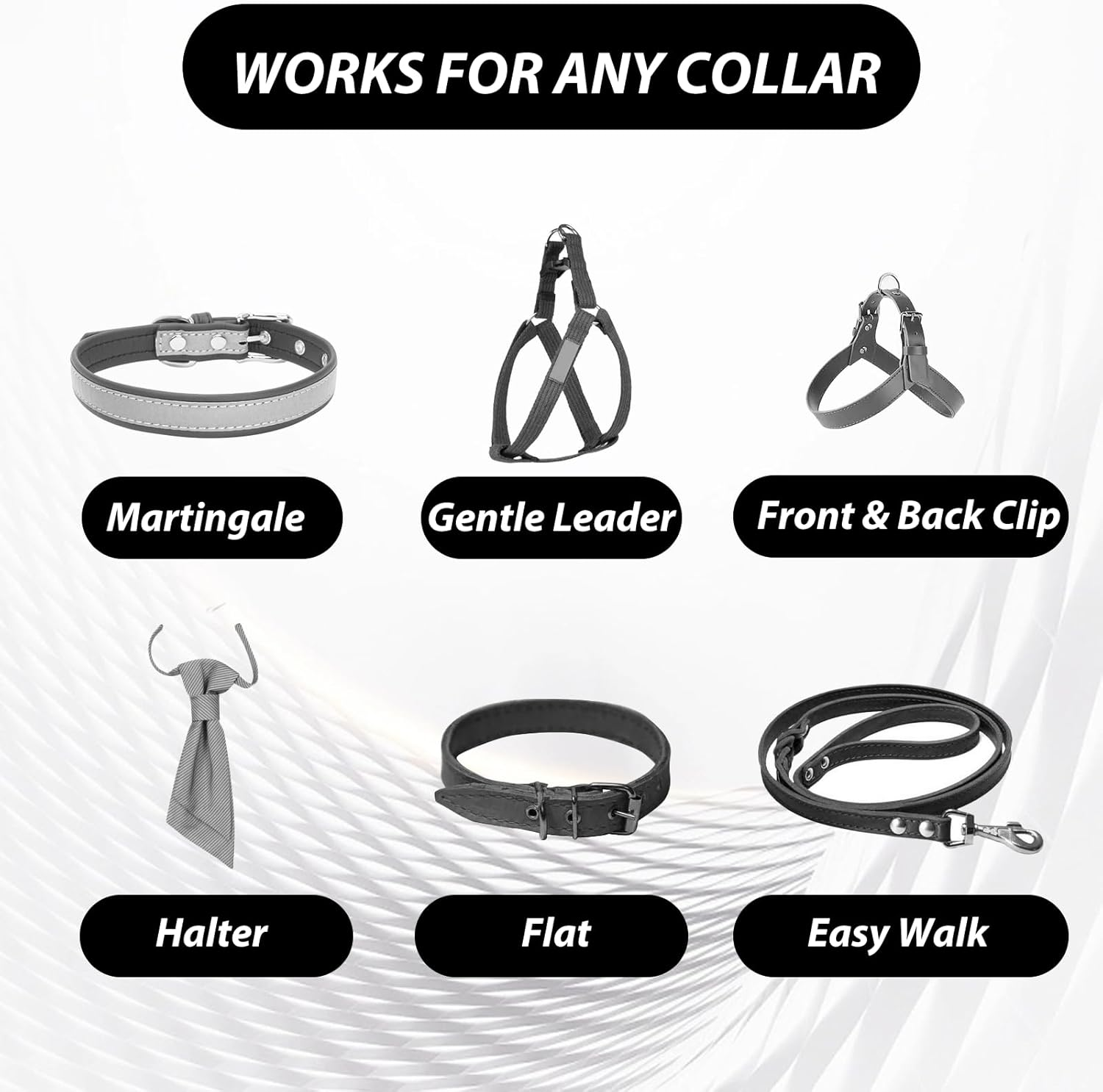 Qianyu 2 Pack Dog Safety Collar Clips Adjustable Collar Backup Clasp Leash Connector Reflective Ylon Double Ended Clasp Leash Clips for Pet Dog Puppies Harness Collar Companion Safety Clip image number 6