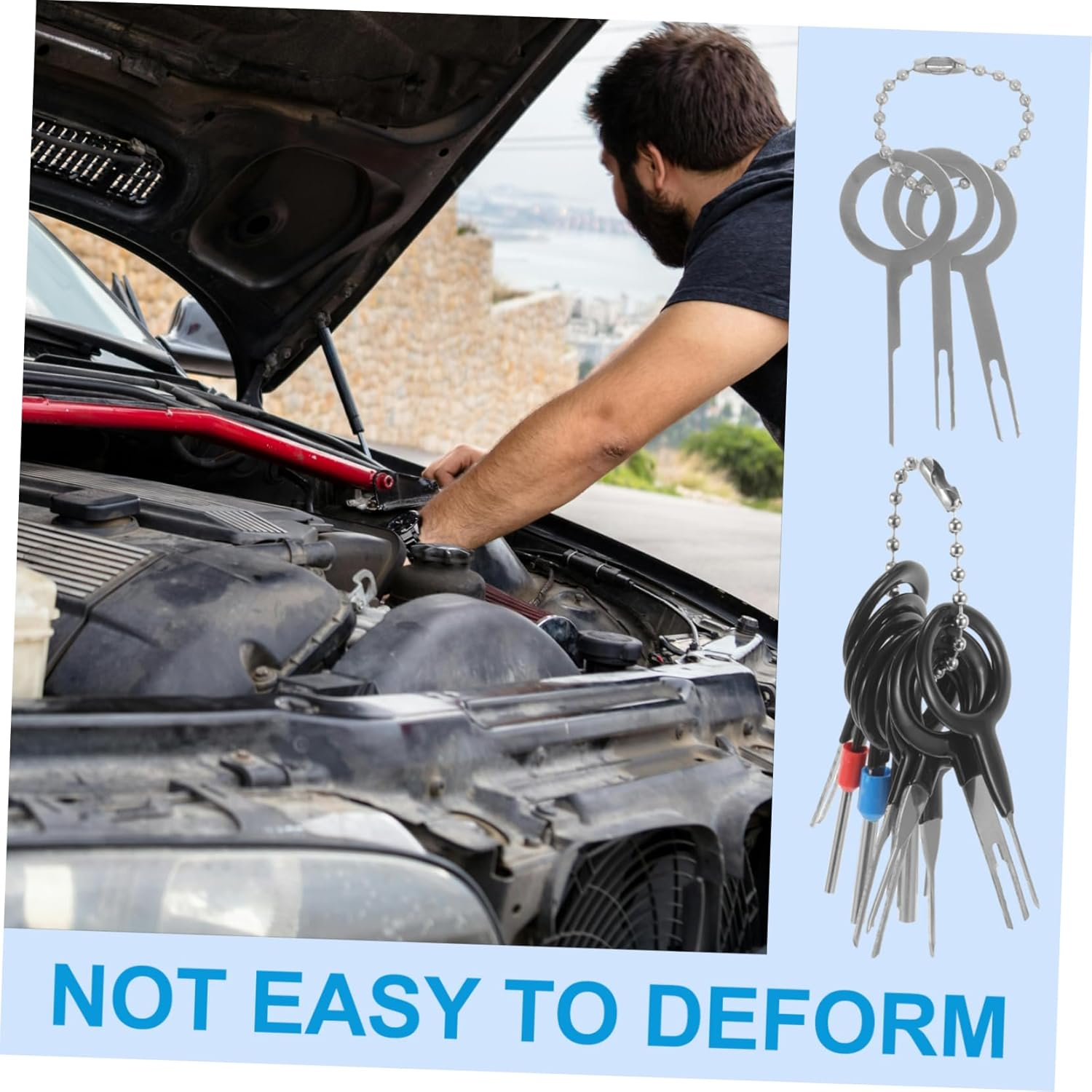 Alipis 14Pcs Car Terminal Tool Kit Electrical Pin Extractor Set Vehicle Wire Harness Terminal Ejector Tools for Mechanics Automotive Electrical System Repair image number 2