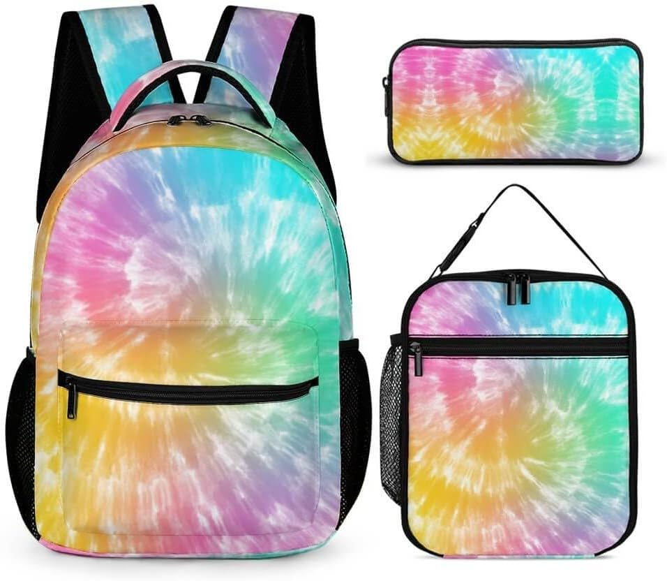 Homieblanket Tie Dye Backpack for Kids Girls Boys School, 16 Inches Tie Dye Theme Bookbag,Tie Dye Backpack for School image number 6