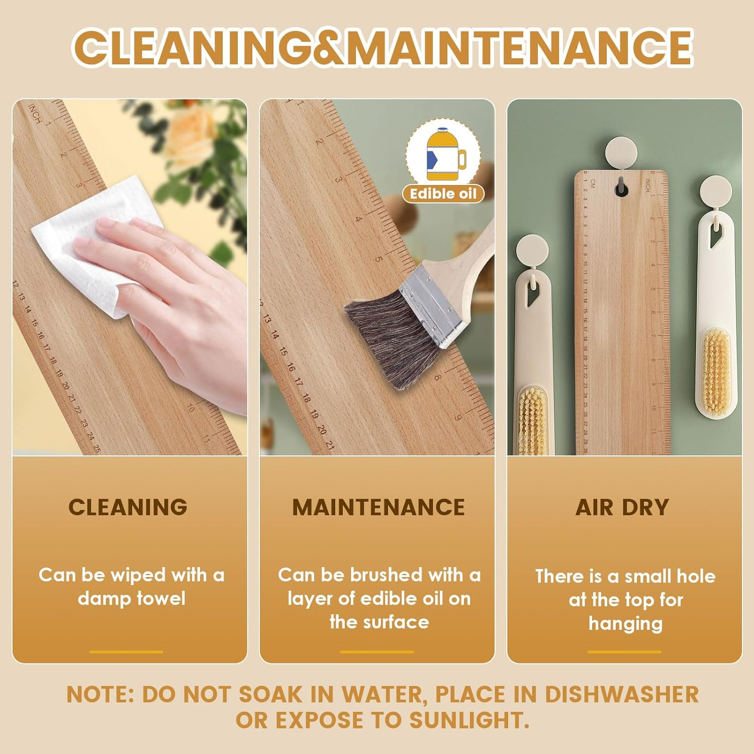 Transfer Peel, Beech Wood French Bread Flipping Board Hanging Bread Peel, 13/23 Inch Bread Flipping Board, Keep Dough in Shape Bread Flipping Board Bakeware for French Bread Baking (A) - B image number 4