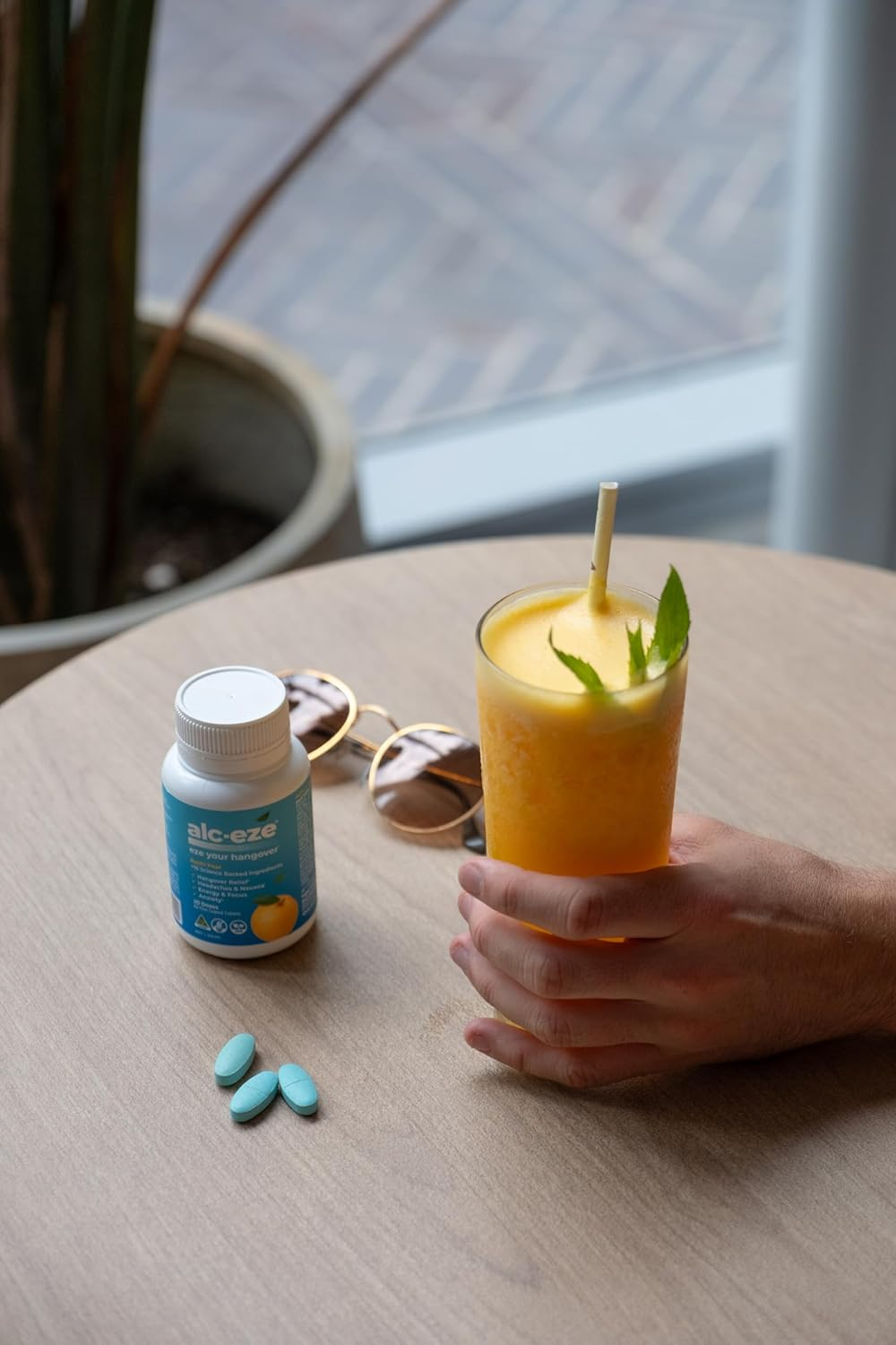 Alc-Eze Hangover Relief 60 Tablets 20 Doses - Australian Made All Natural Supplement image number 1