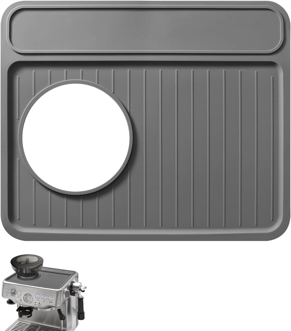 Espresso Machine Silicone Mat, Proxima Direct Coffee Machine Top Cover Anti-Scratch Not Easily Deformed Fast Drying Mat Non Slip Pad Compatible with BES870/880, Barista Accessories - Grey image number 5