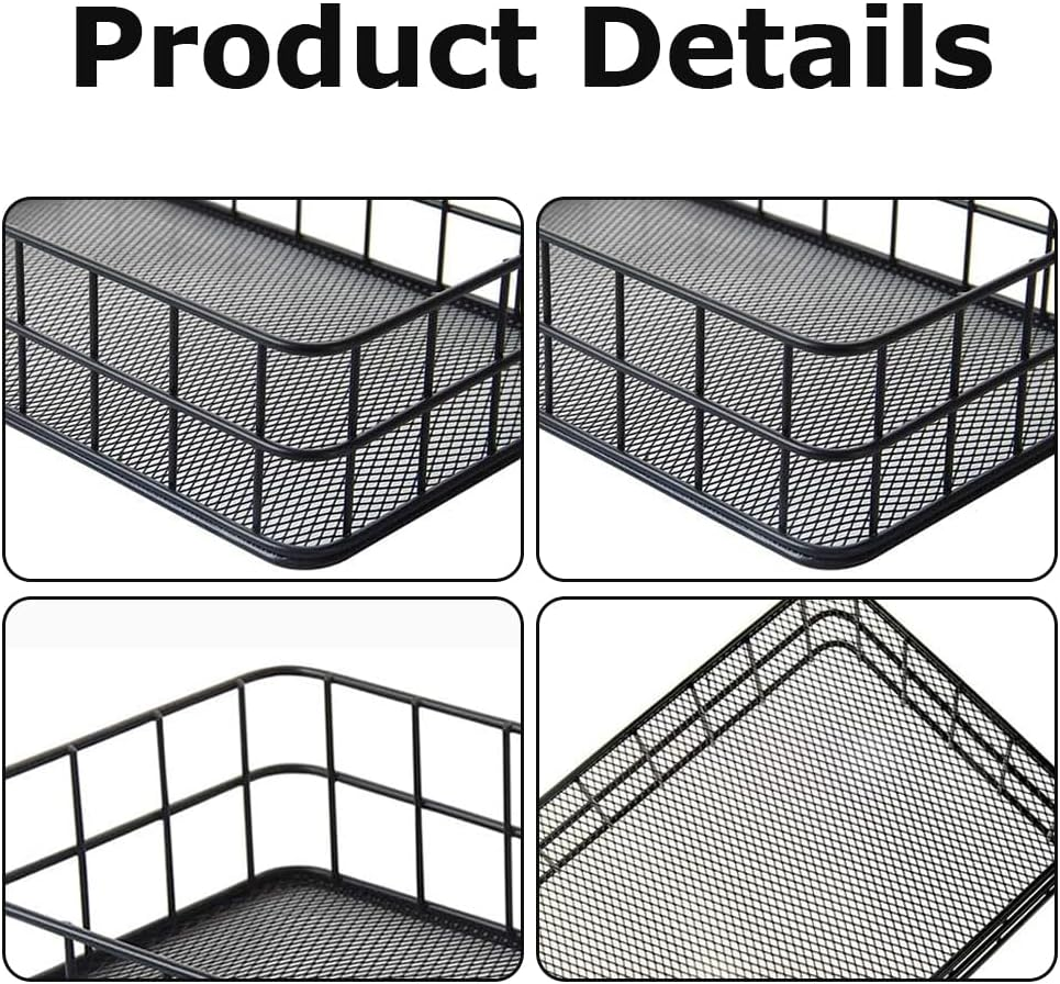 Metal Wire Cabinet Organizer,Multi-Function Cosmetic Organizer,Durable Wire Baskets,Snack Container,Home Essential Supplies,For Food,Cosmetic image number 1