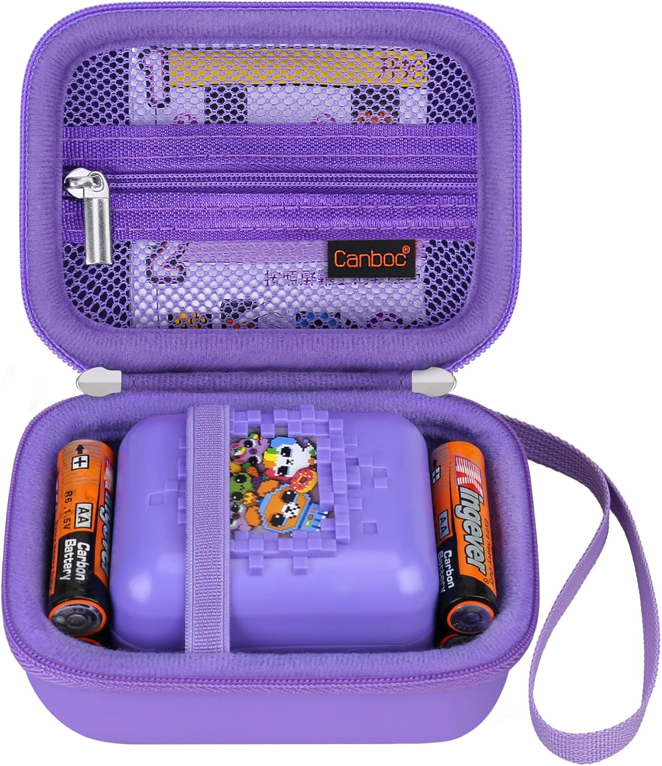 Canboc Hard Carrying Case for Bitzee/Bitzee Disney/Bitzee Magicals Interactive Toy Digital Pet, Virtual Electronic Pets Kids Toys Storage Bag, Purple+Purple (Case Only) image number 5