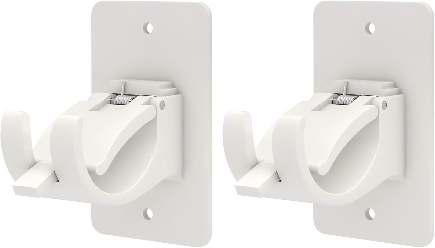 Self-Adhesive Curtain Hooks , Curtain Rod Required, Adjustable Plastic Holders for Rods, with Ceiling Curtain Track image number 4