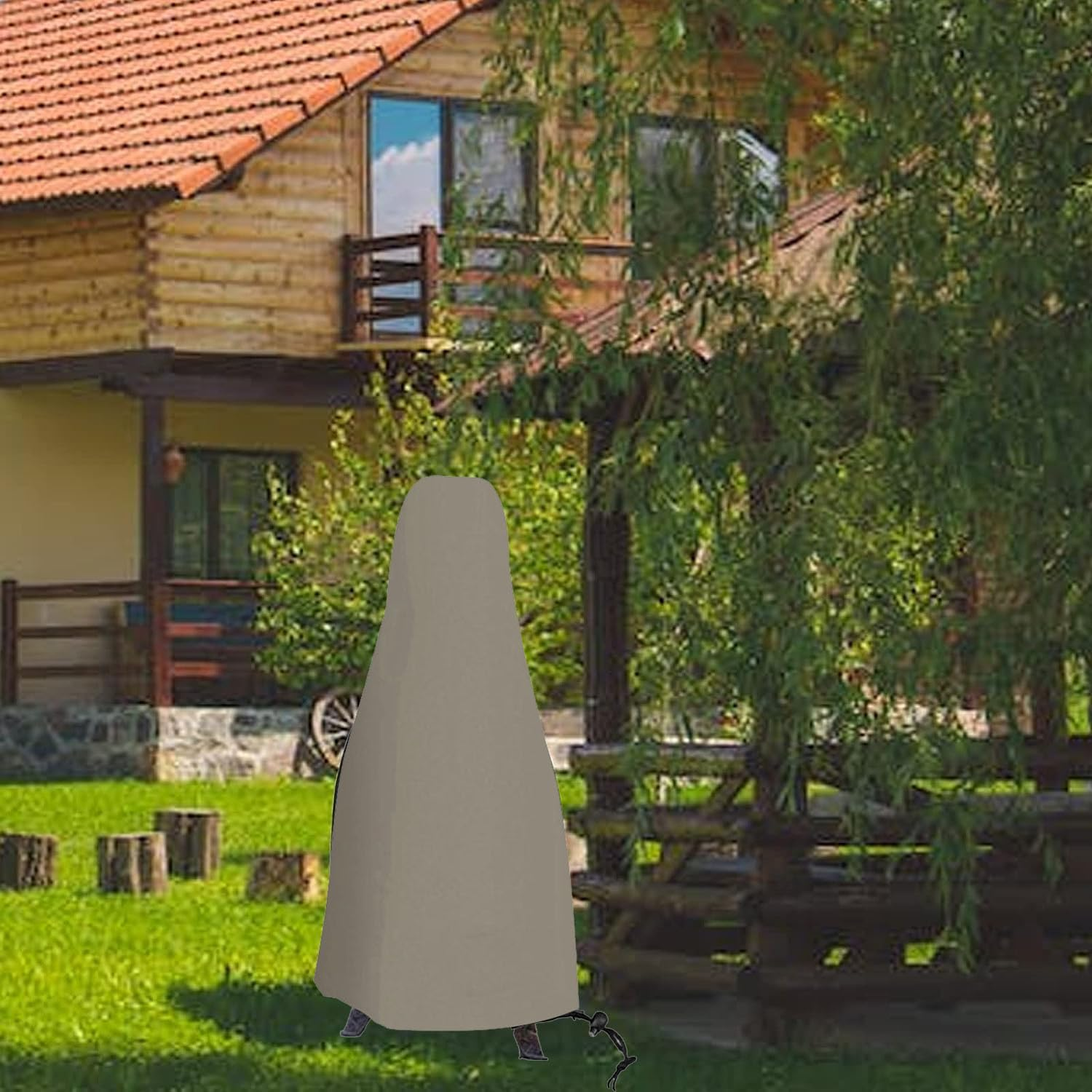 Chiminea Covers Waterproof, Protective Fire Pit Heater Cover, Outdoor Patio Chiminea Caps, Outdoor Patio Chiminea Covers Durable for Clay Chiminea image number 2