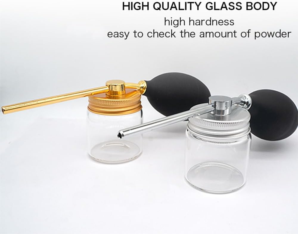 Powder Spray Bottles for Hair Building Fibers - Refillable Hair Fiber Applicator, Portable Salon Styling Tools with Fine Mist Sprayer,Silver - Golden image number 6