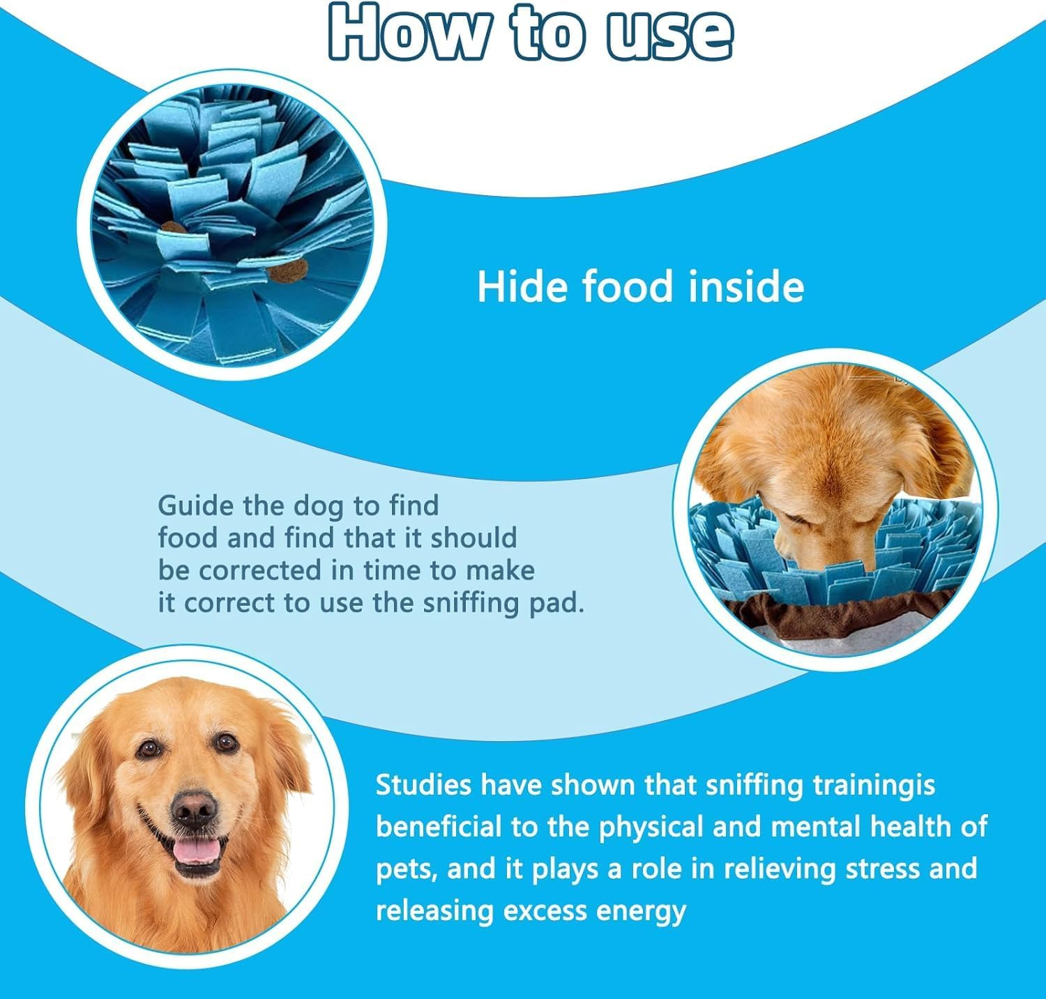 LLCFA Adjustable Snuffle Mat for Dogs &ndash; Interactive Mental Stimulation Puzzle Toy for Smell Training, Slow Feeding & Stress Relief | Durable Slow Eat Mat for Anxiety & Boredom