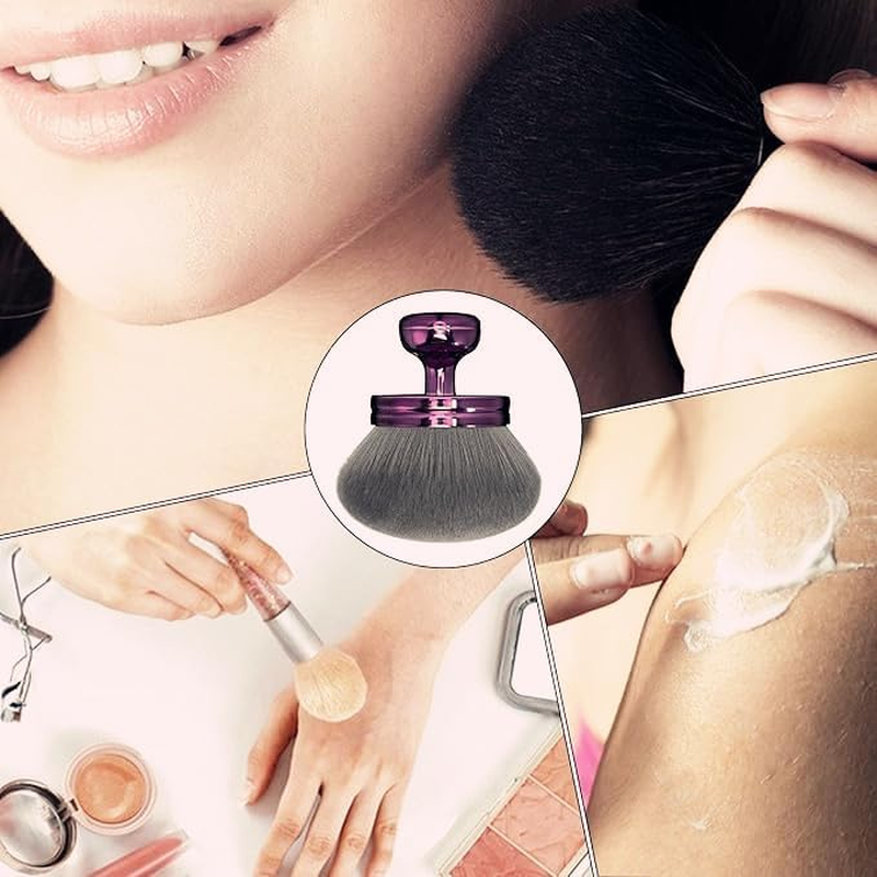 Wide-Headed Self Tanning Kabuki Blend Brush, 1Pc Wide Head Body Makeup Brush Oval Self Tan Back Applicator, Large Self Tan Brush Self Tanning Applicator image number 1