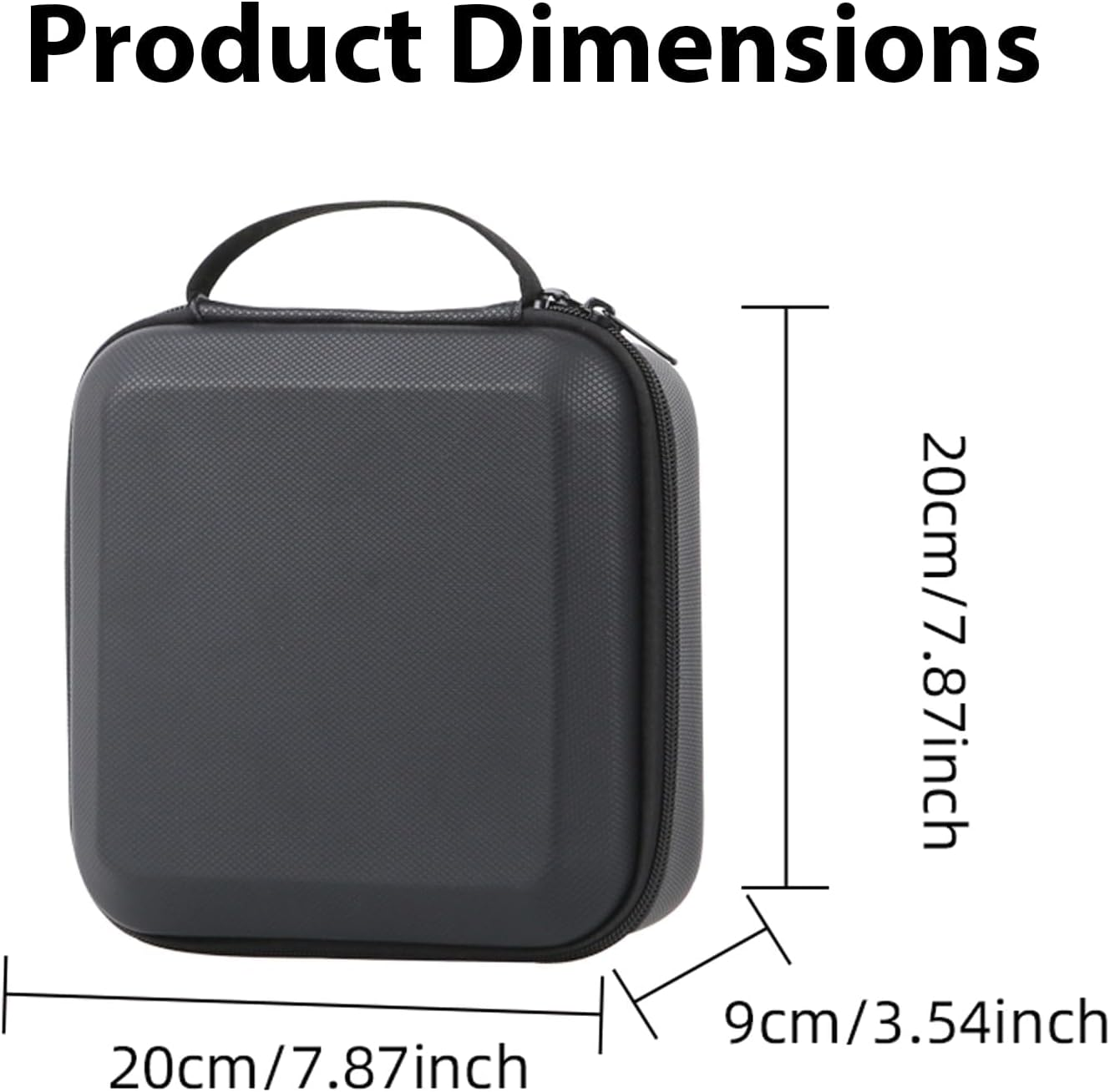 TEHAOUU Portable Case Compatible with DJI NEO 2, Storage Bag with EPE Liner, Drone Accessory Organizer (Black) - Black image number 2