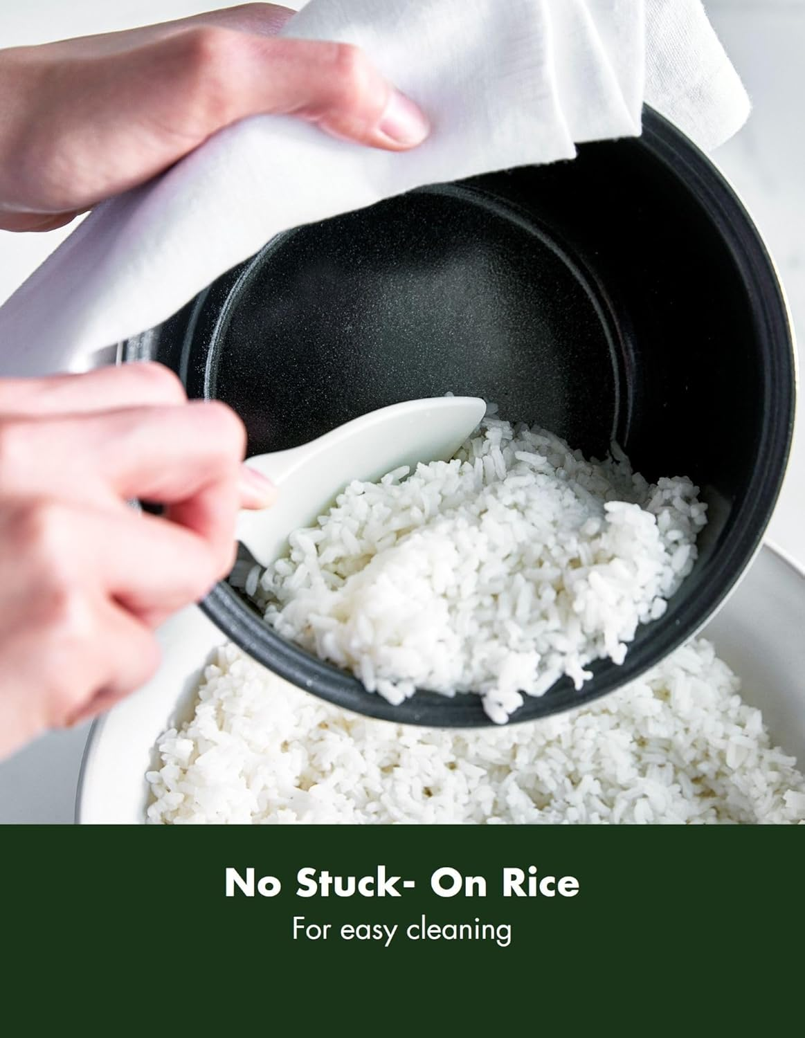 Greenpan Bistro Rice and Grains Cooker 2L White, PFAS & Pfoa-Free Removable Ceramic Dishwasher Safe Pot, Healthy Cooking, Auto Presets & Keep Warm, Touchscreen, Paddle Included, White