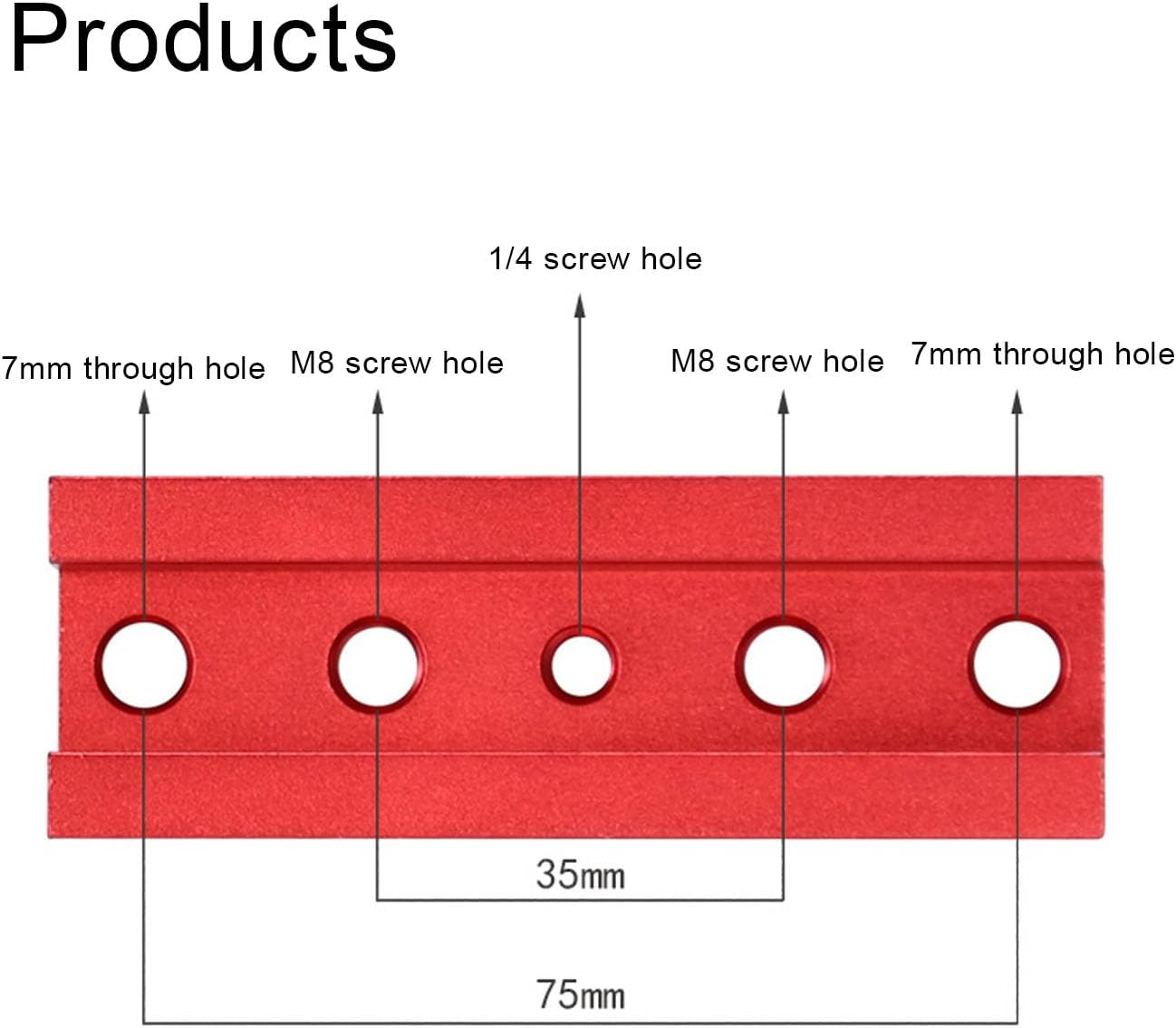 Generic Telescopes Mounting Bar, Aluminum Alloy Dovetail Mount Plate, Astronomical Telescope Mounting Adapter Base with 1/4 Inch M8 7Mm through Hole image number 5