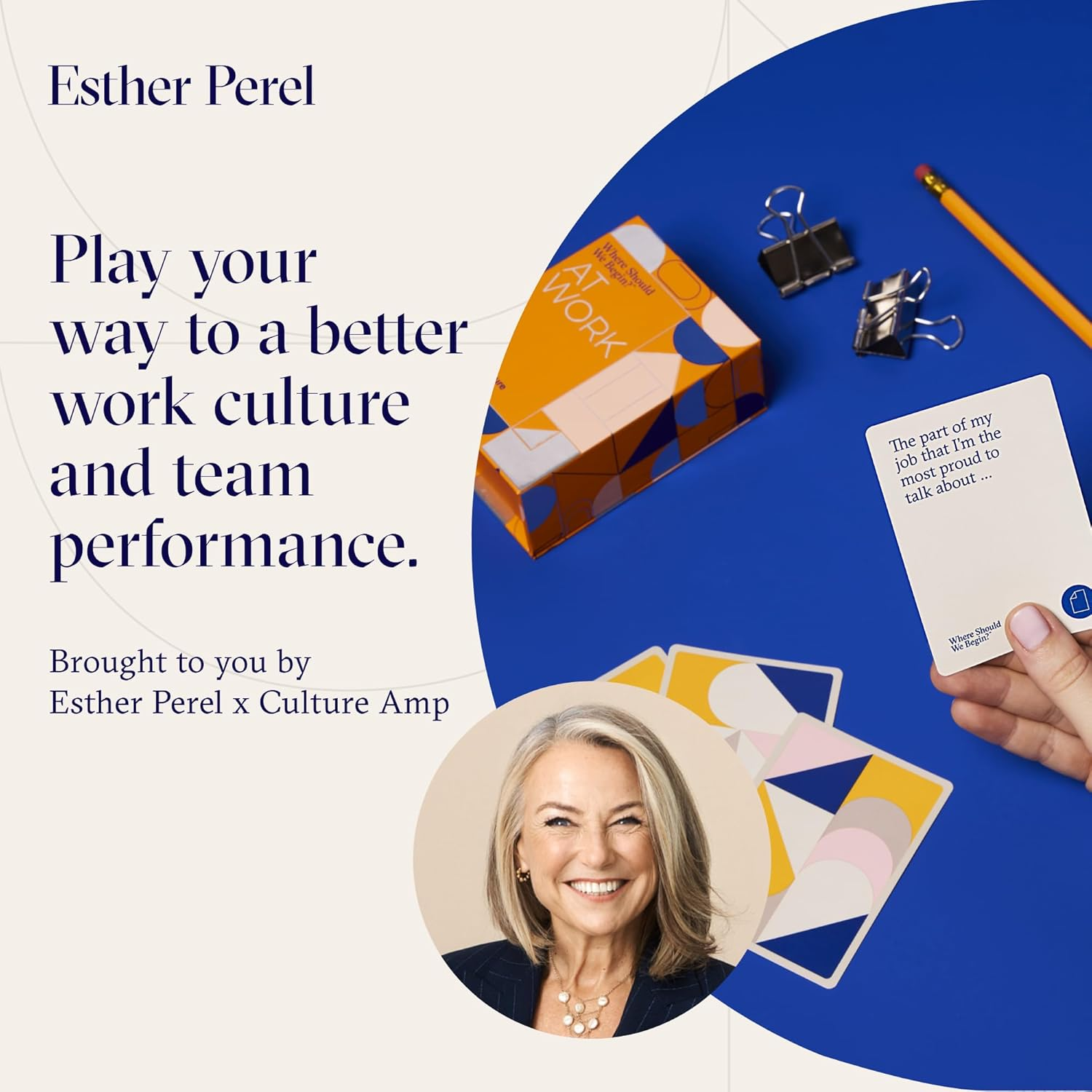 ESTHER PEREL Where Should We Begin? at Work &ndash; Conversation Cards for Teams Culture Amp &ndash; Office Games & Team Building Games for Work &ndash; 100 Talking Point Cards to Build Trust & Connection image number 3