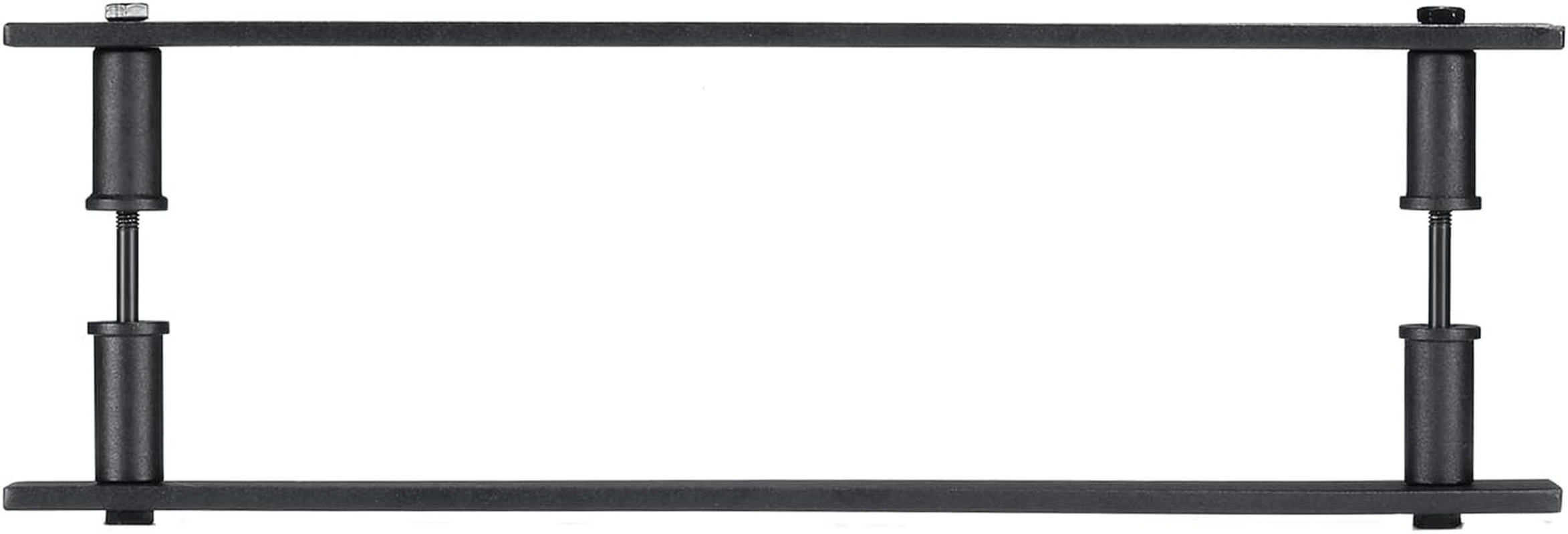 Toprema 14" Steel Rustic Black Sliding Barn Door Handle Pull Wood Door Two-Sided Flat Bar-To-Bar Handles Hardware image number 2