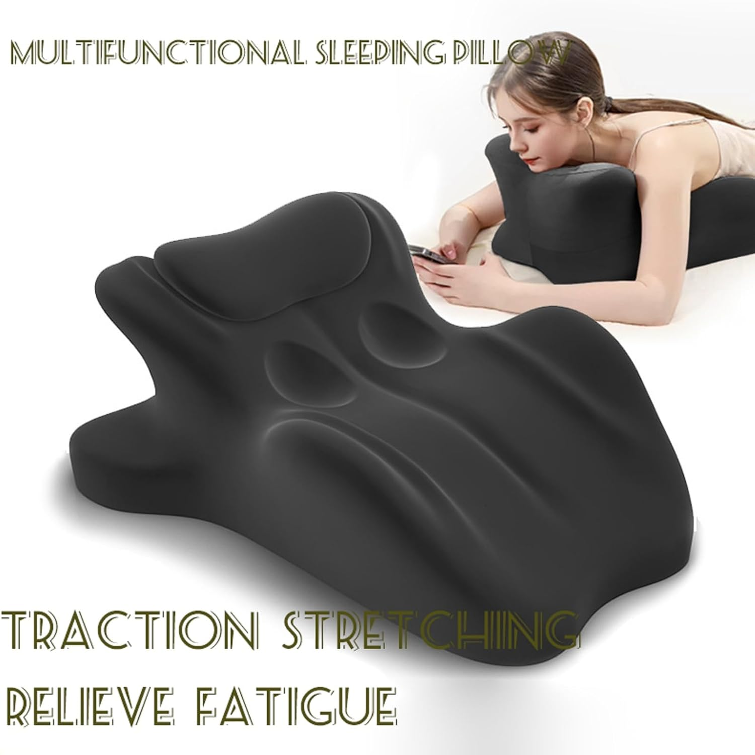 Chiro Monk Couple Pillow, Chiromonk Couples Pillows for Intimacy, Sweet Spot Pillow, 27&deg; Angle Perfect Position, Ergonomic Posture Support for Spinal, Multi Position Comfort (Gray)