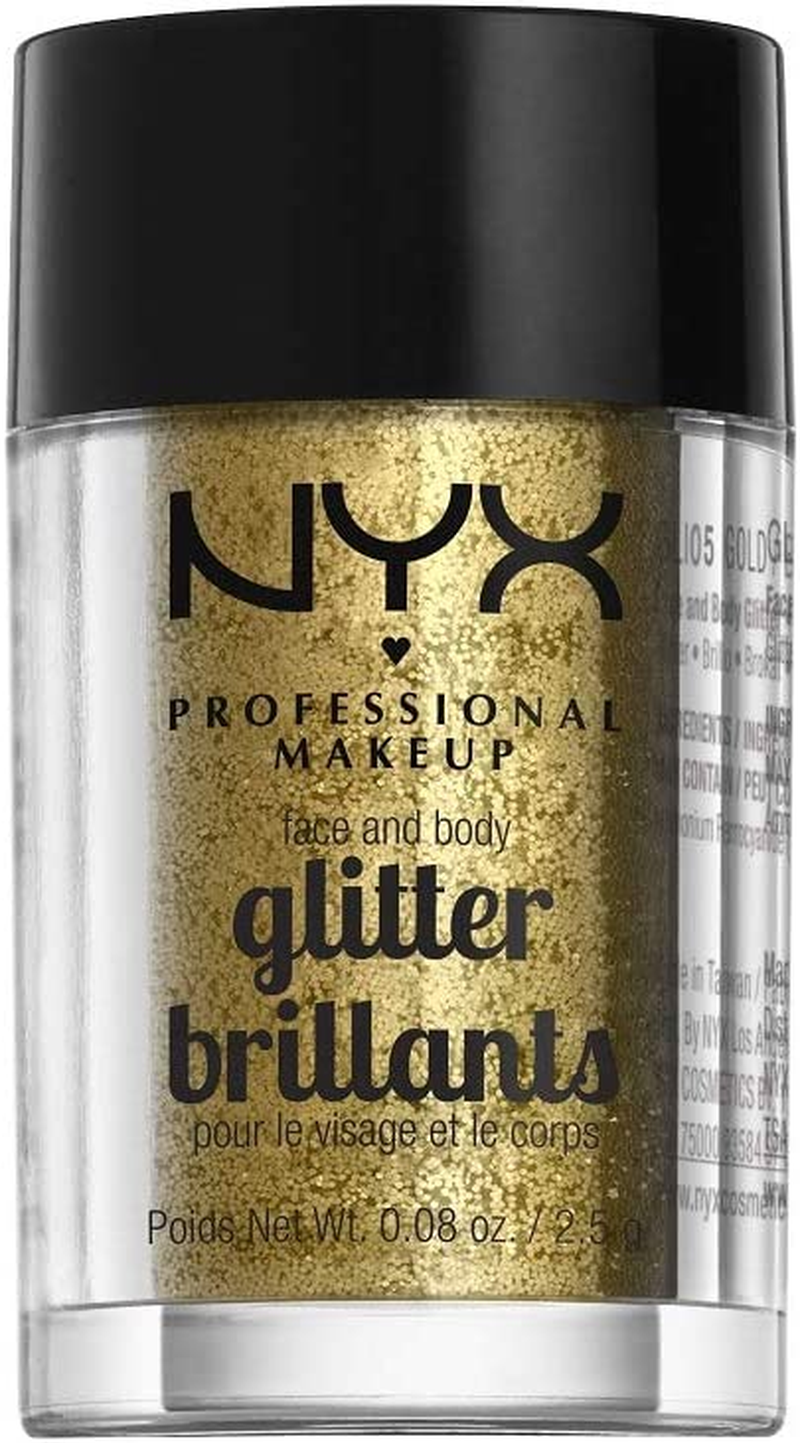 NYX PROFESSIONAL MAKEUP Face & Body Glitter, Crystal