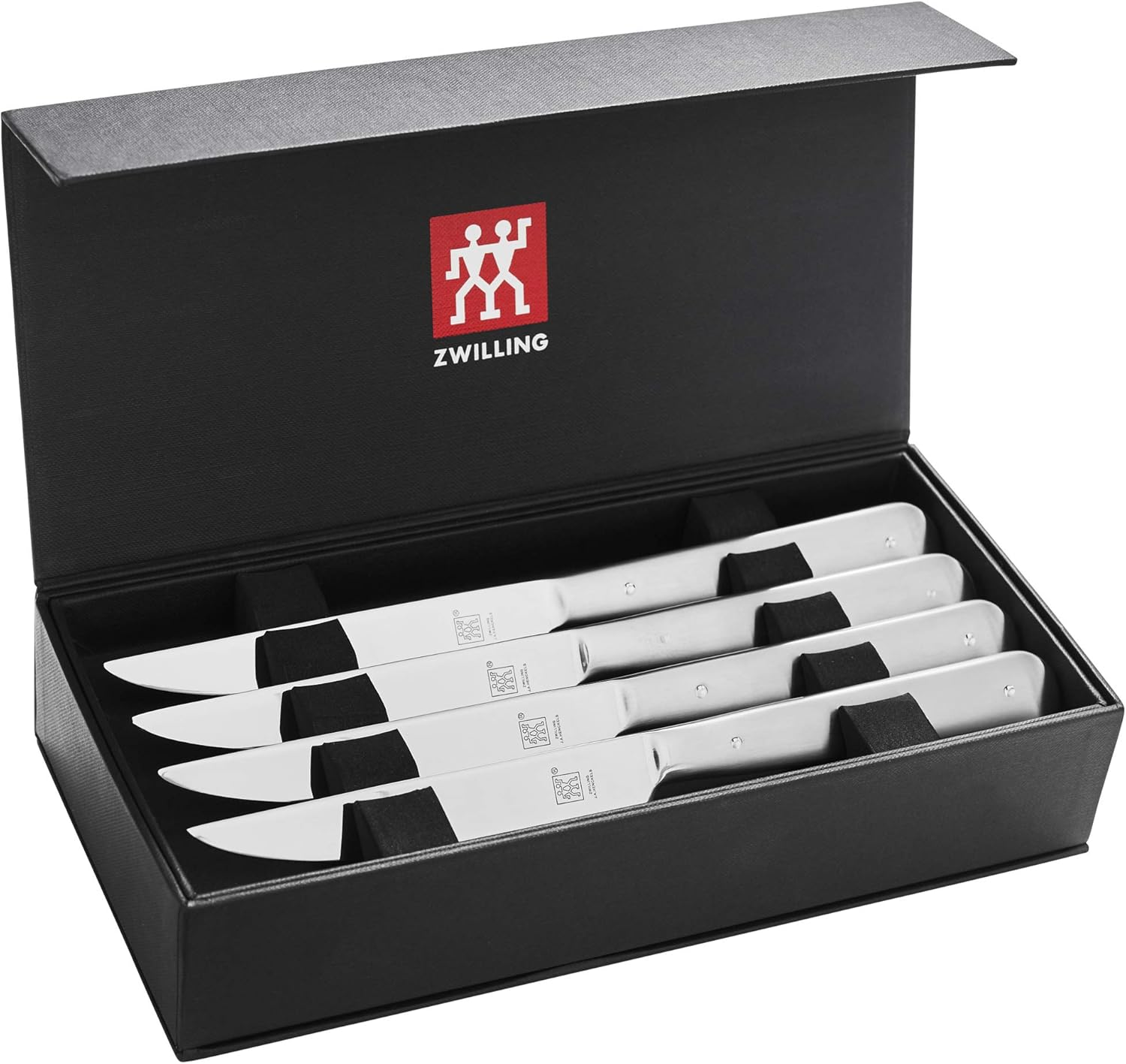 ZWILLING Porterhouse Razor-Sharp Steak Knife Set of 8 with Black Presentation Case, Gift Set, Silver