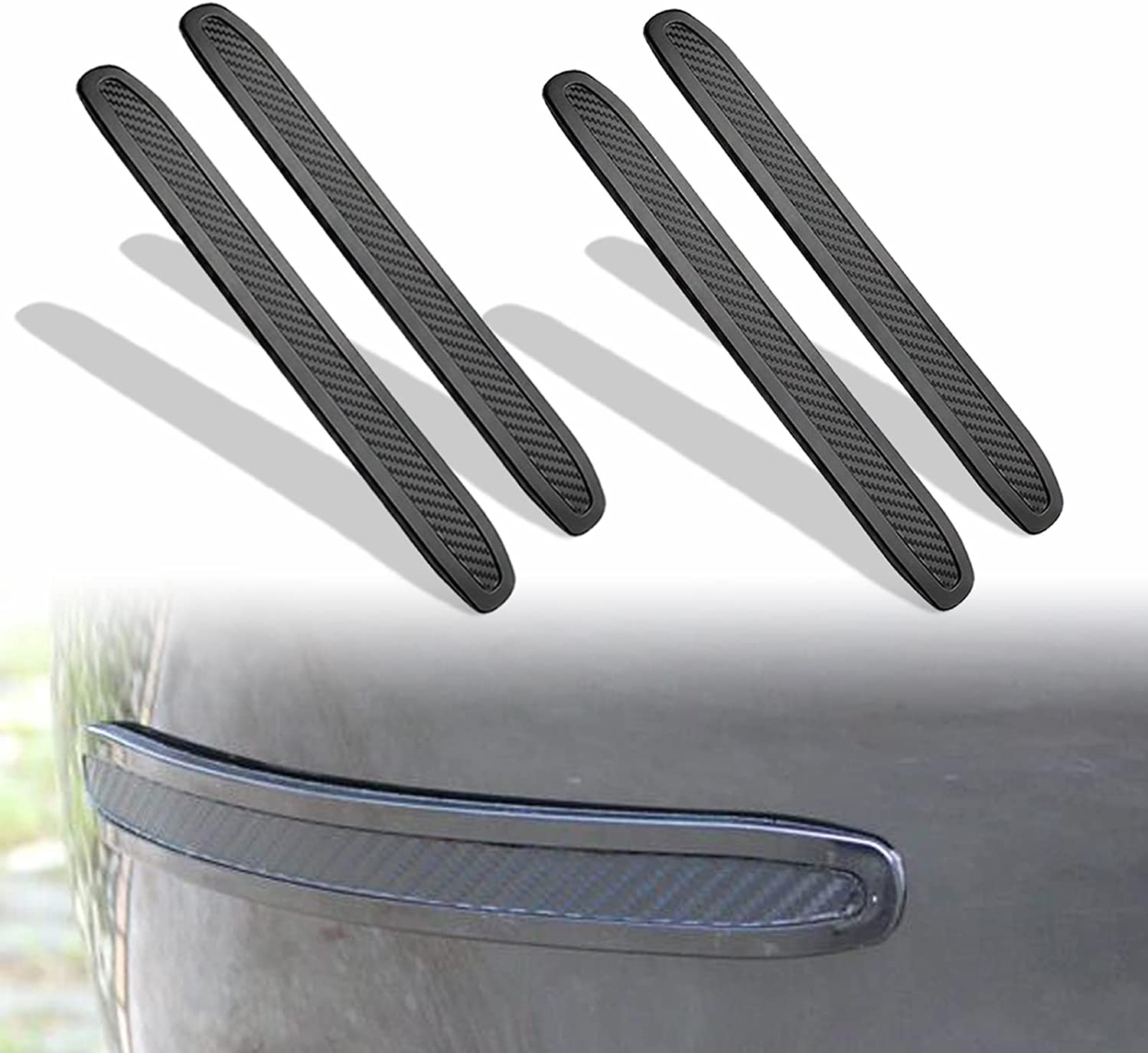 Runmade Black Anti-Collision Patch Bumper Guard Strip Anti-Scratch Bumper Protector Trim Universal for Cars SUV Pickup Truck (2 Pack)