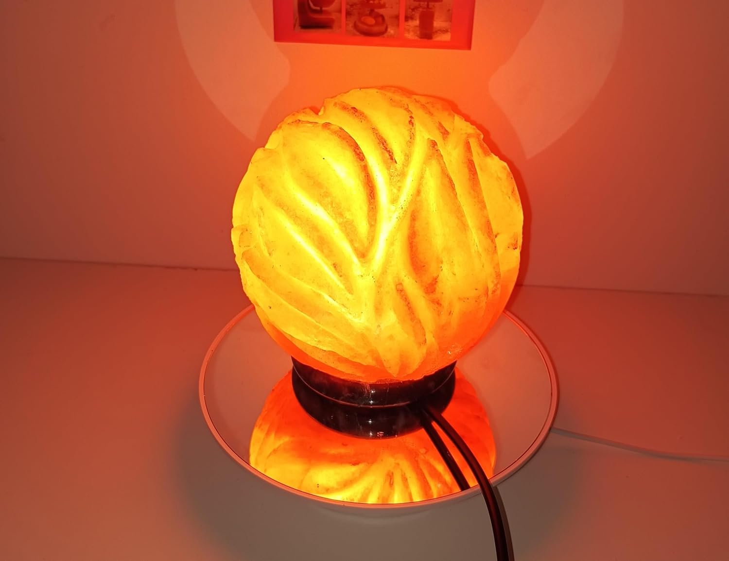 3.5 KG Premium Himalayan Flower Crystal Salt Lamp 100% Authentic, Handcrafted from the Foothills of the Himalayas Beautifully Hand Craft Comes with Complete Electric Fitting &ndash; Quality Guaranteed image number 2