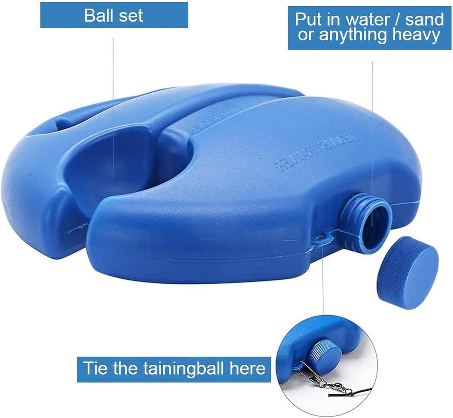 DONHUA Tennis Trainer, 1Pc Portable Tennis Rebounder with 3 Long Rope Balls, Solo Tennis Training Equipment Practice Tennis Equipment, Tennis Training Equipment for Kids Adults Beginners (Blue) image number 4