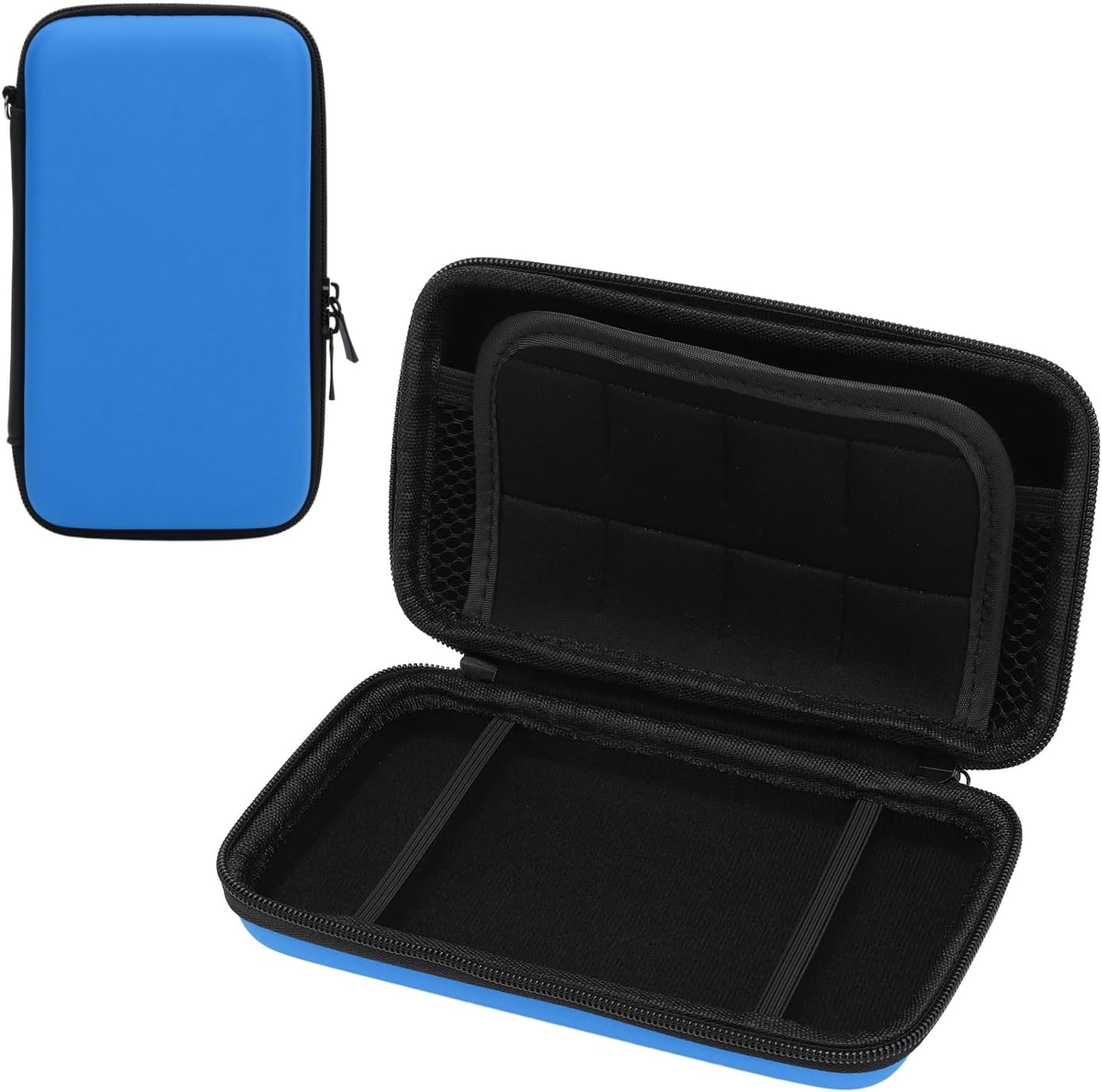 Carrying Case for 2DS XL, 2DS LL, New 3DS, 3DS and Accessories, Hard Shell Protective Travel Case, with 8 Game Slot and Inner Pocket (Black)