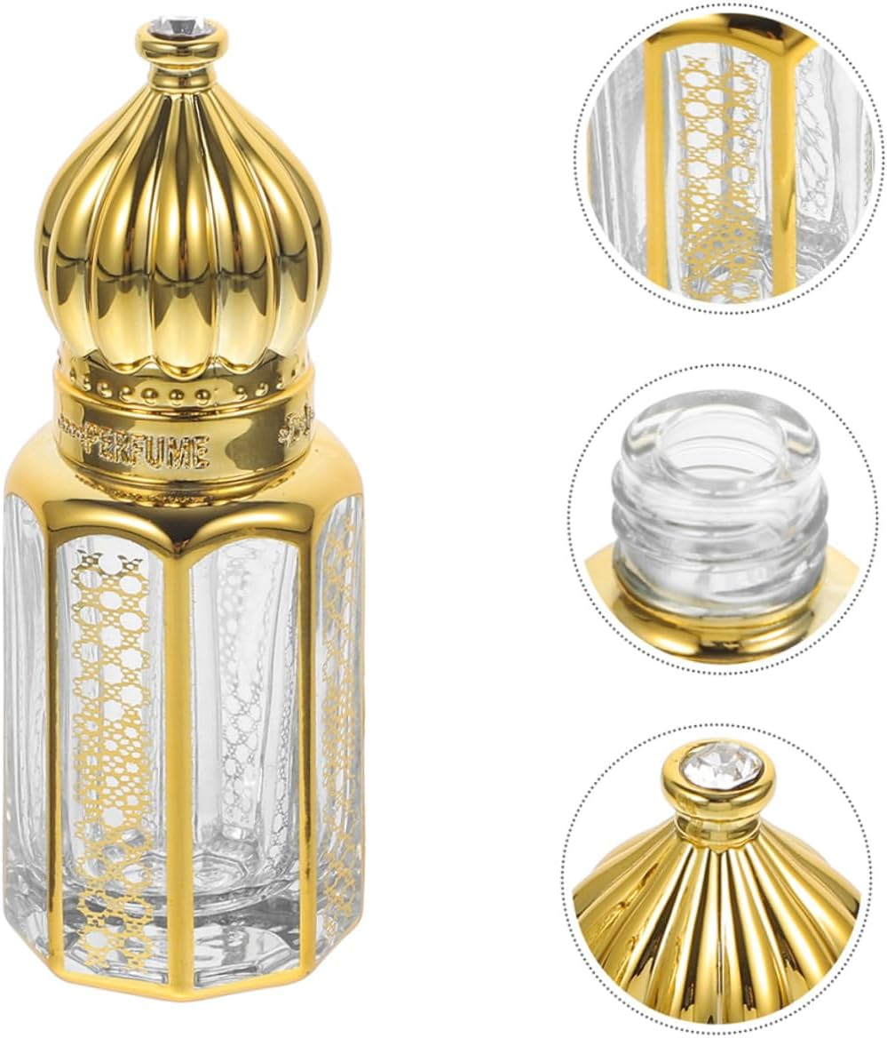 Yardenfun Refillable Essential Oil Bottle 6Ml Glass Roll on Perfume Bottle Elegant Roller Design Portable for Female Birthday image number 4