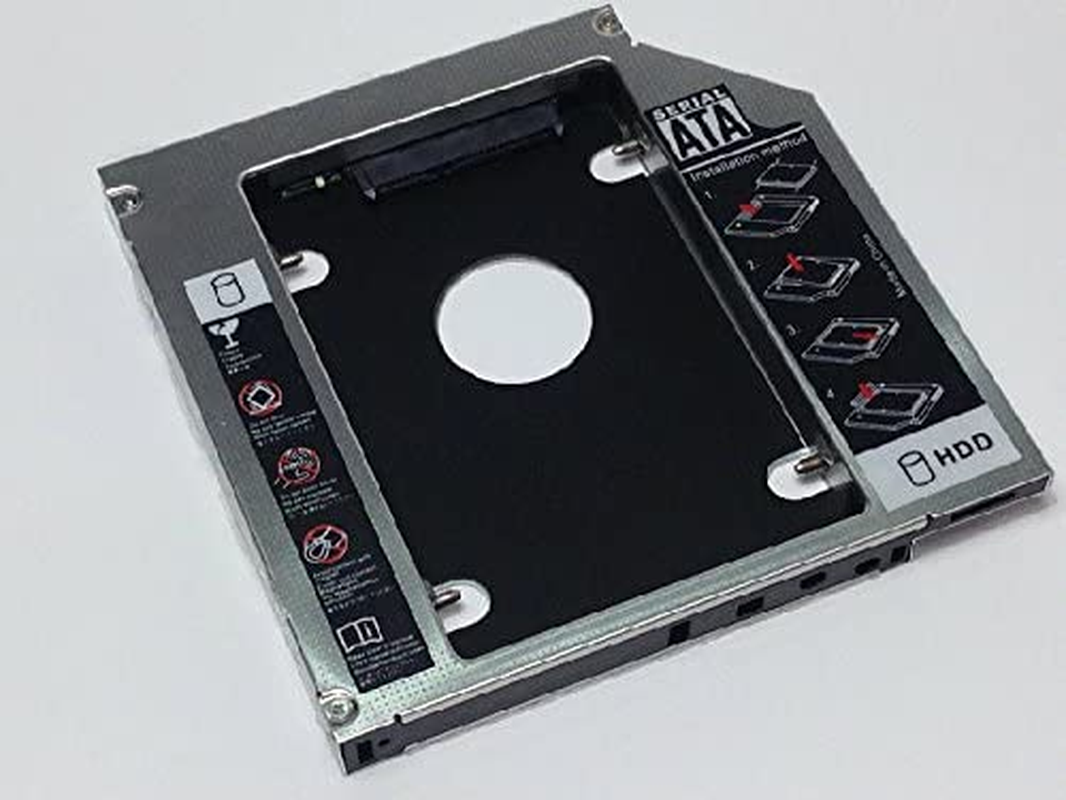 HIGHROCK SATA 2Nd HDD Caddy Case Tray for 12.7Mm Universal CD/DVD-ROM Optical Bay Drive Slot (For SSD and HDD) image number 1