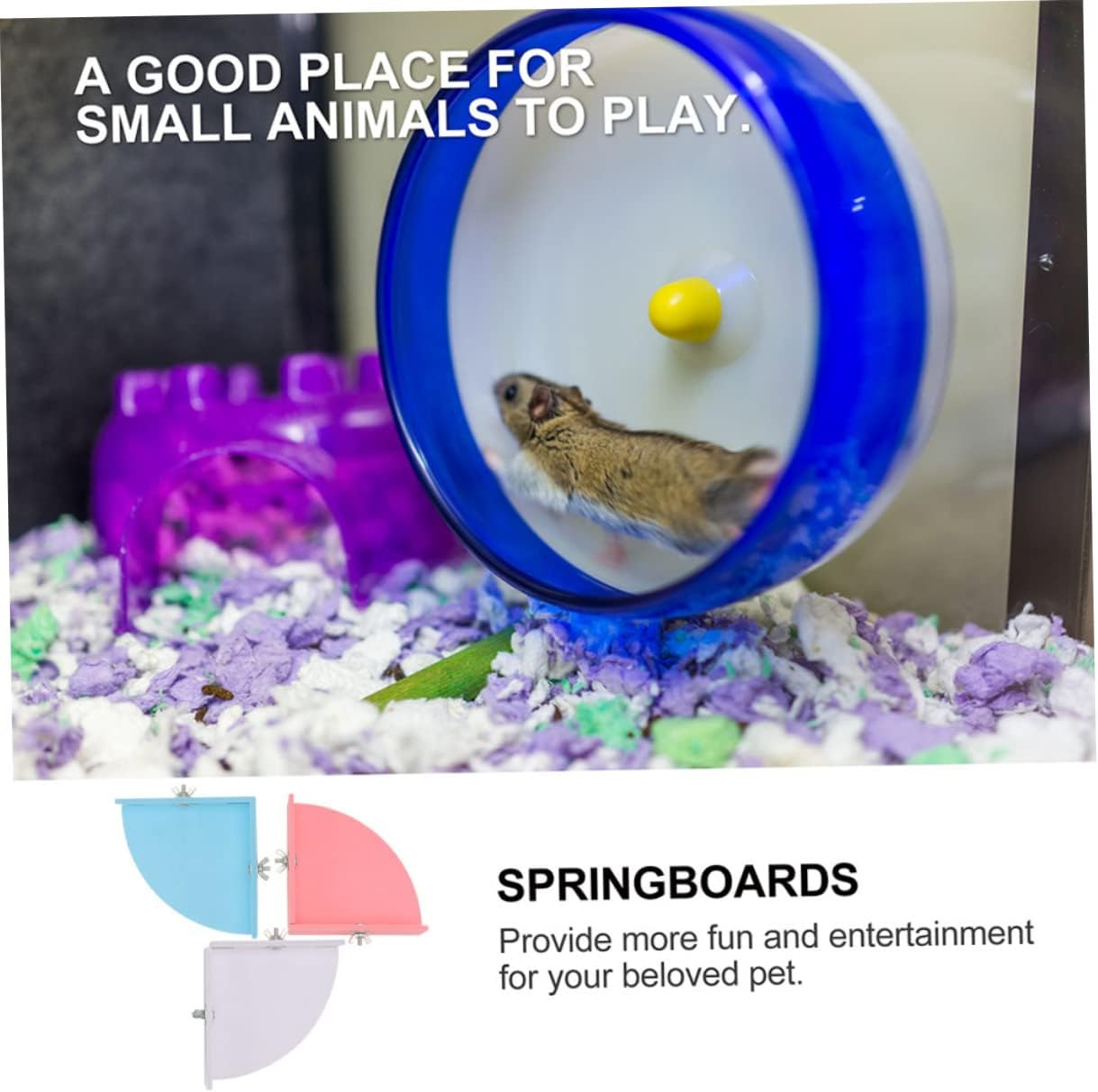 Angoily 3Pcs Hamster Platform Cage Board Small Animals Hamster Cage Toy for Standing Platform image number 1