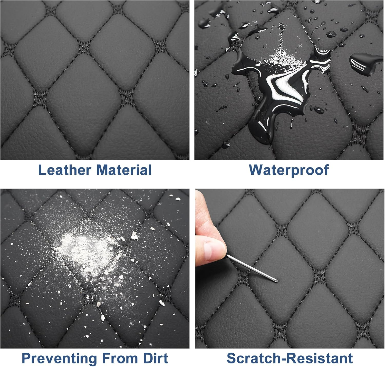 Car Backseat Organizer, Auto Seat Protector Kick Mat for Child Kids, Universal Leather Seat Back Cover with 3 Storage Pockets, Waterproof Anti-Fouling Seats Protection Accessories for Car SUV Truck image number 5