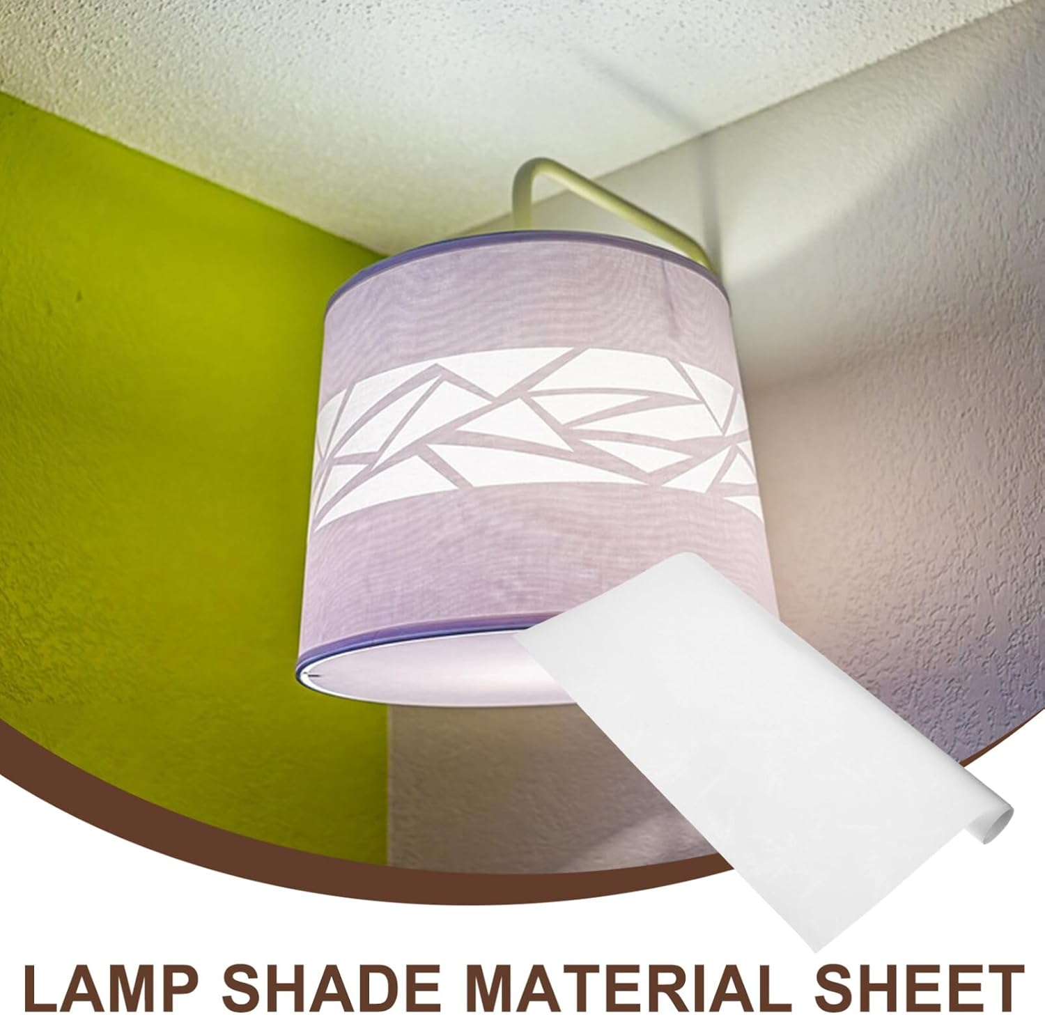 HOLIDYOYO 2Pcs Light Film Sticker Floor Lampshade Materials Light Shade Material Lampshade Making Material Floor Lampshade DIY Material Lamp Film Flexible White PVC image number 4