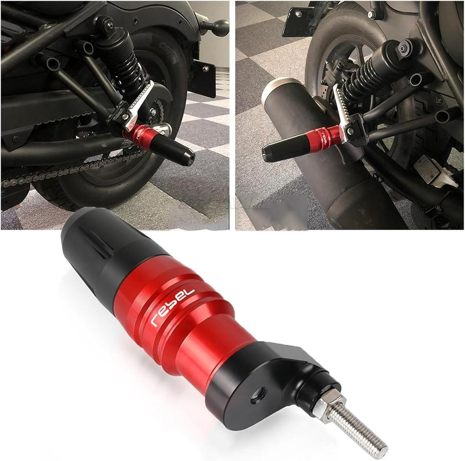 Motorbike Frame Sliders for H┐ONDA Rebel CMX 300 500 CMX300 CMX500 Motorbike CNC Accessories Exhaust Frame Sliders Crash Pads Falling Protector Rebel500 (Color : Black, Size : 1 Piece) image number 4