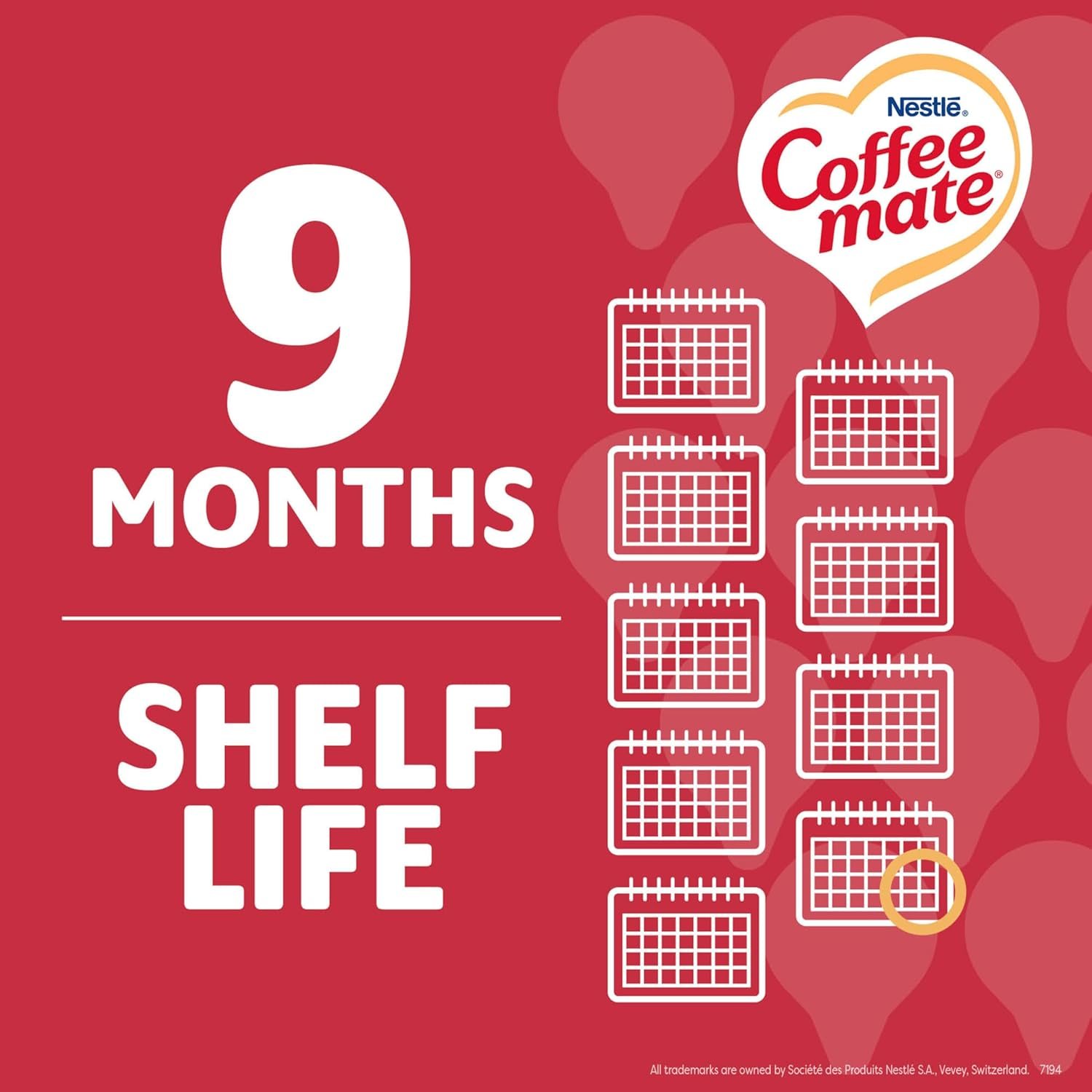 Nestle Coffee Mate Coffee Creamer, Peppermint Mocha, Liquid Creamer Singles, Non Dairy, No Refrigeration, Box of 50 Singles (Pack of 4)