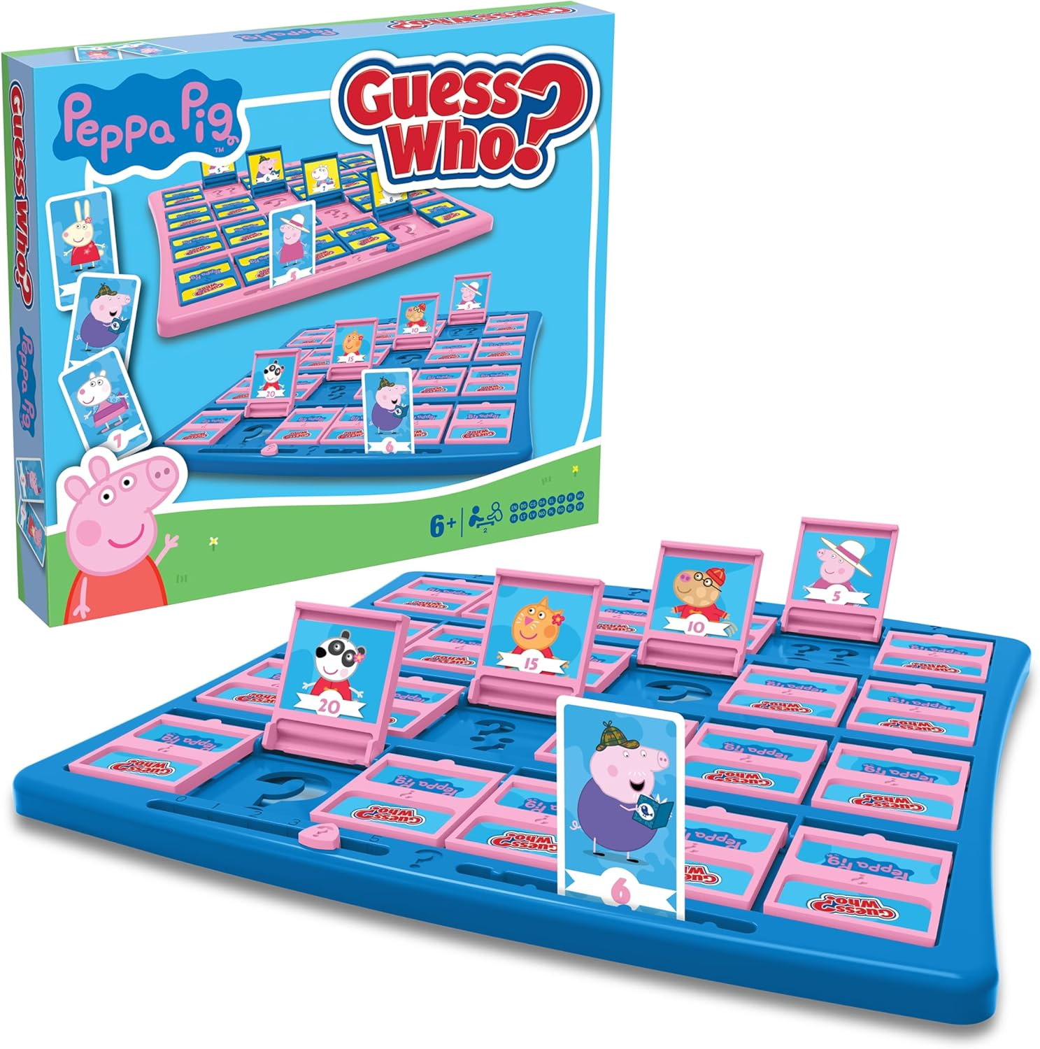 Winning Moves Guess Who? Peppa Pig Edition - Guessing Board Game about Your Favourite Characters from Peppa Pig - 2 Players Aged 6+ image number 1