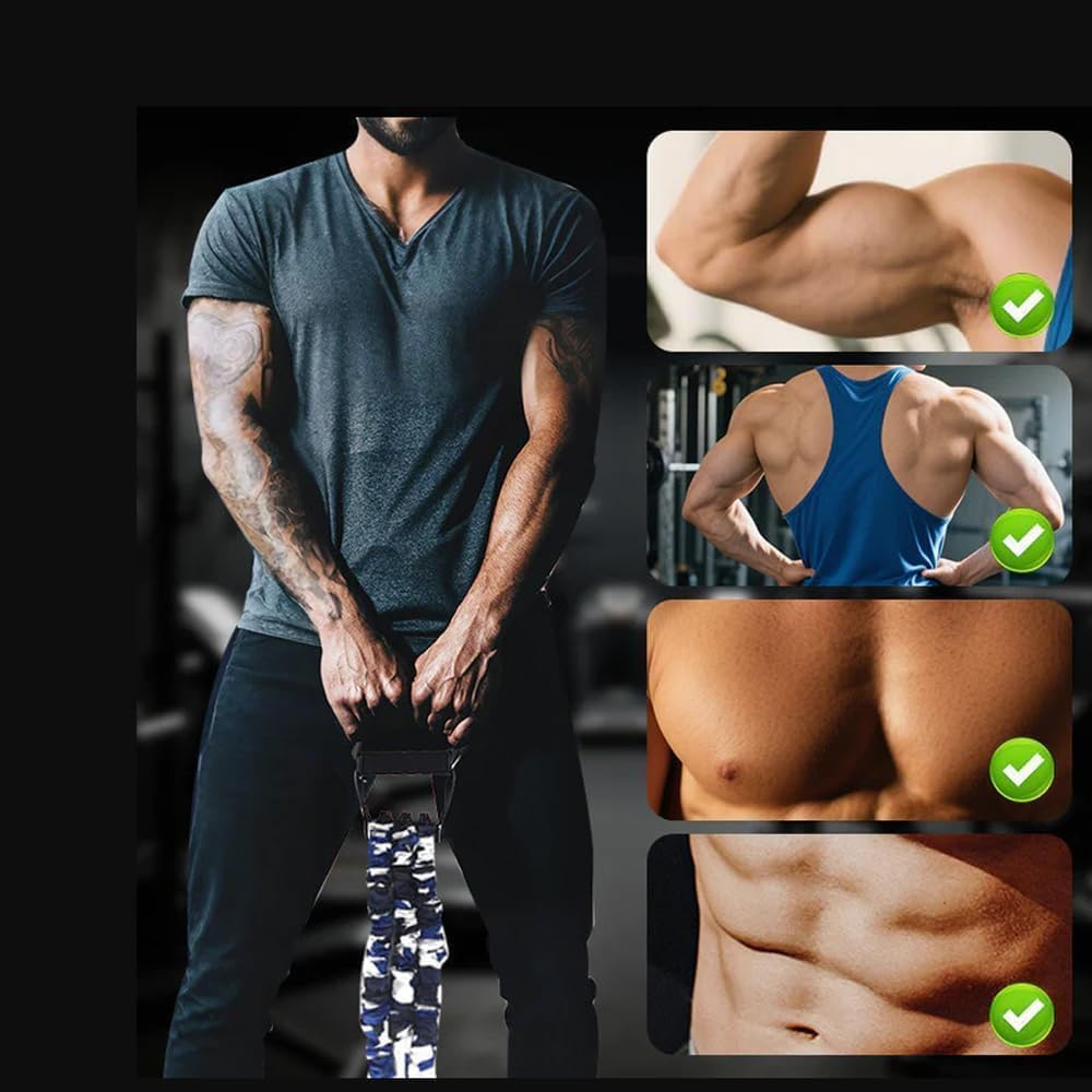 2025 Natural Latex 3-Hole Resistance Band, Heavy Duty Full Body Stretcher for Strength Trainings, AB Workouts & Flexibility, Ankle,Pedal Puller for Home/Gym image number 6