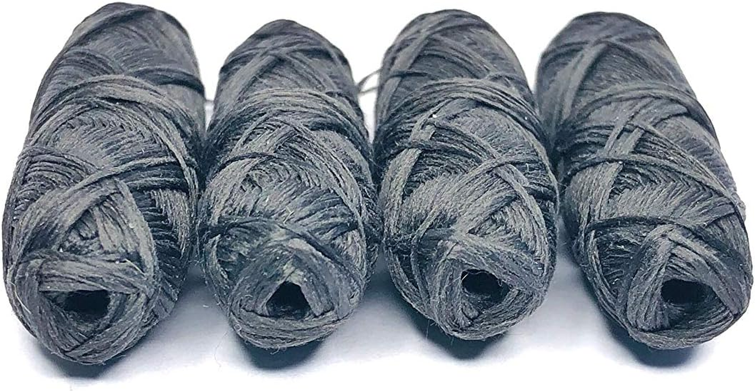 VEGAN Biodegradable Bamboo Charcoal Dental Floss Refill Refill | Natural Candelilla Wax | 33Yds X4 | Peppermint Essential Oil | Eco Friendly Zero Waste Oral Care | 4 Pack