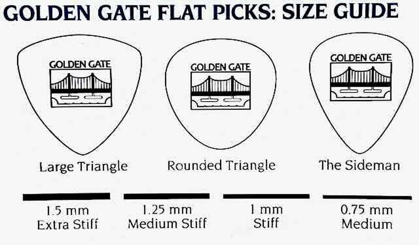 Golden Gate MP-447 Deluxe Flat Pick &ndash; Sideman &ndash; Medium &ndash; Clown Barf &ndash; Dozen